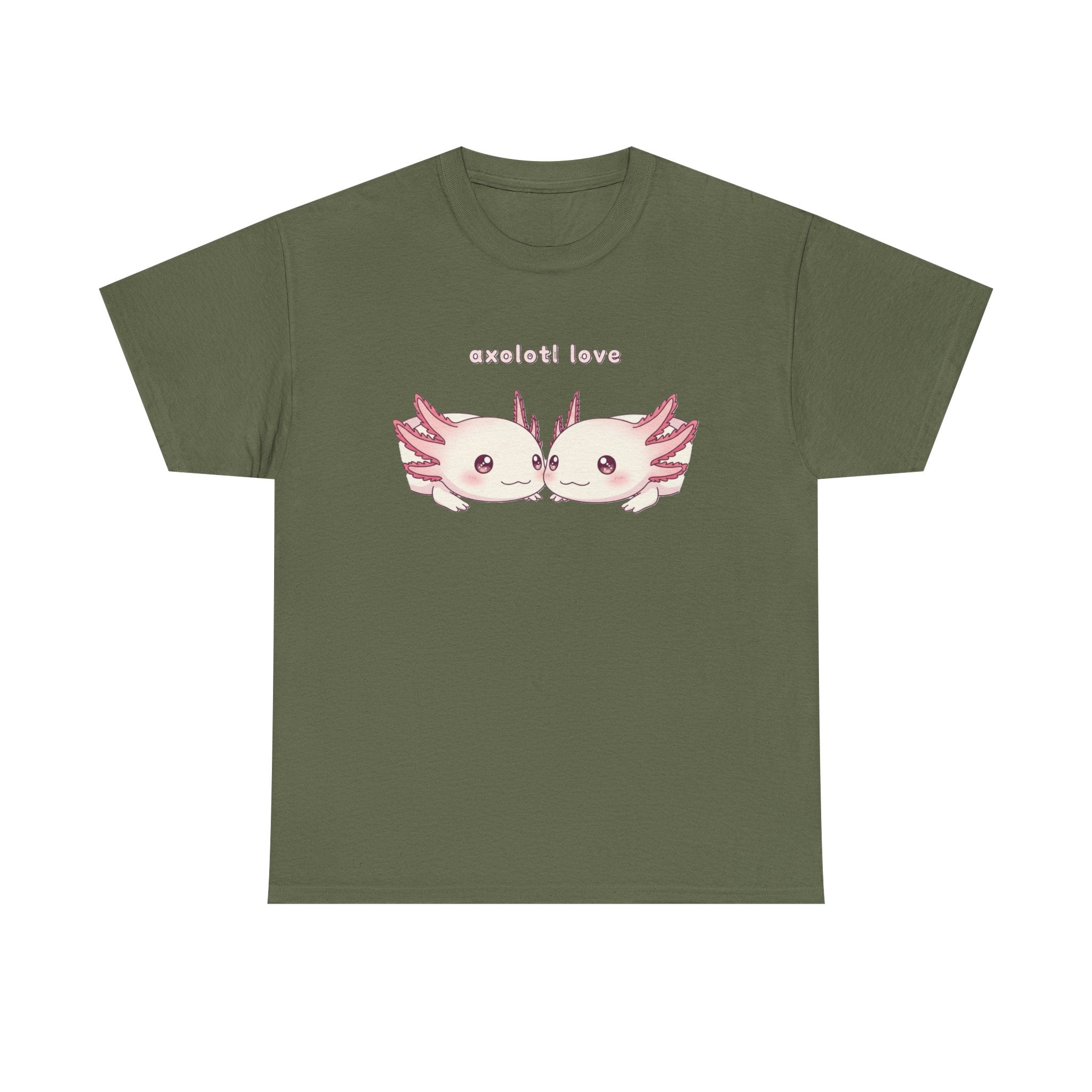 Axolotl Love T-Shirt — Cute Kissing Axolotls Graphic Tee - Adult