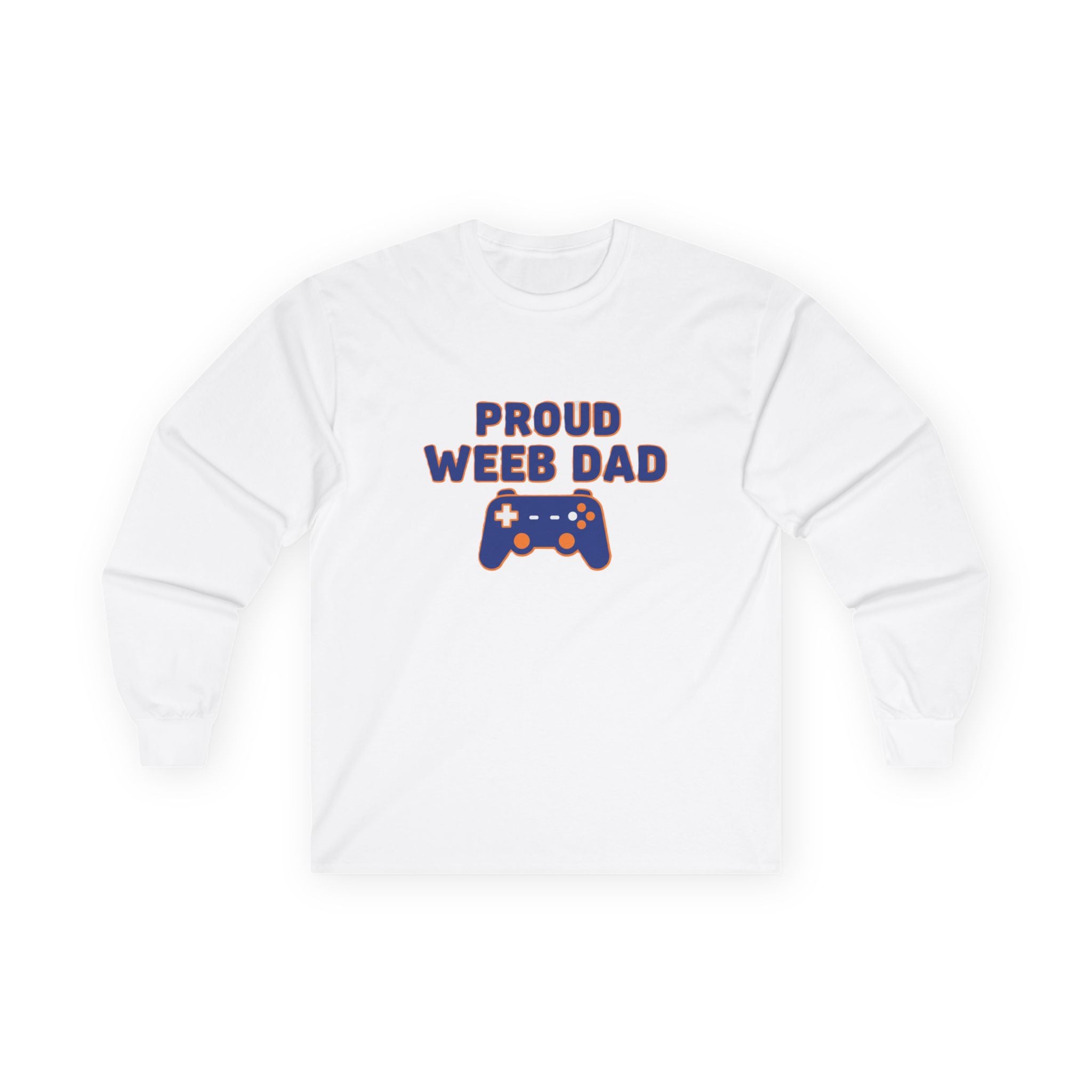 Proud Weeb Dad Long Sleeve Tee — Gamer Controller Graphic - Adult