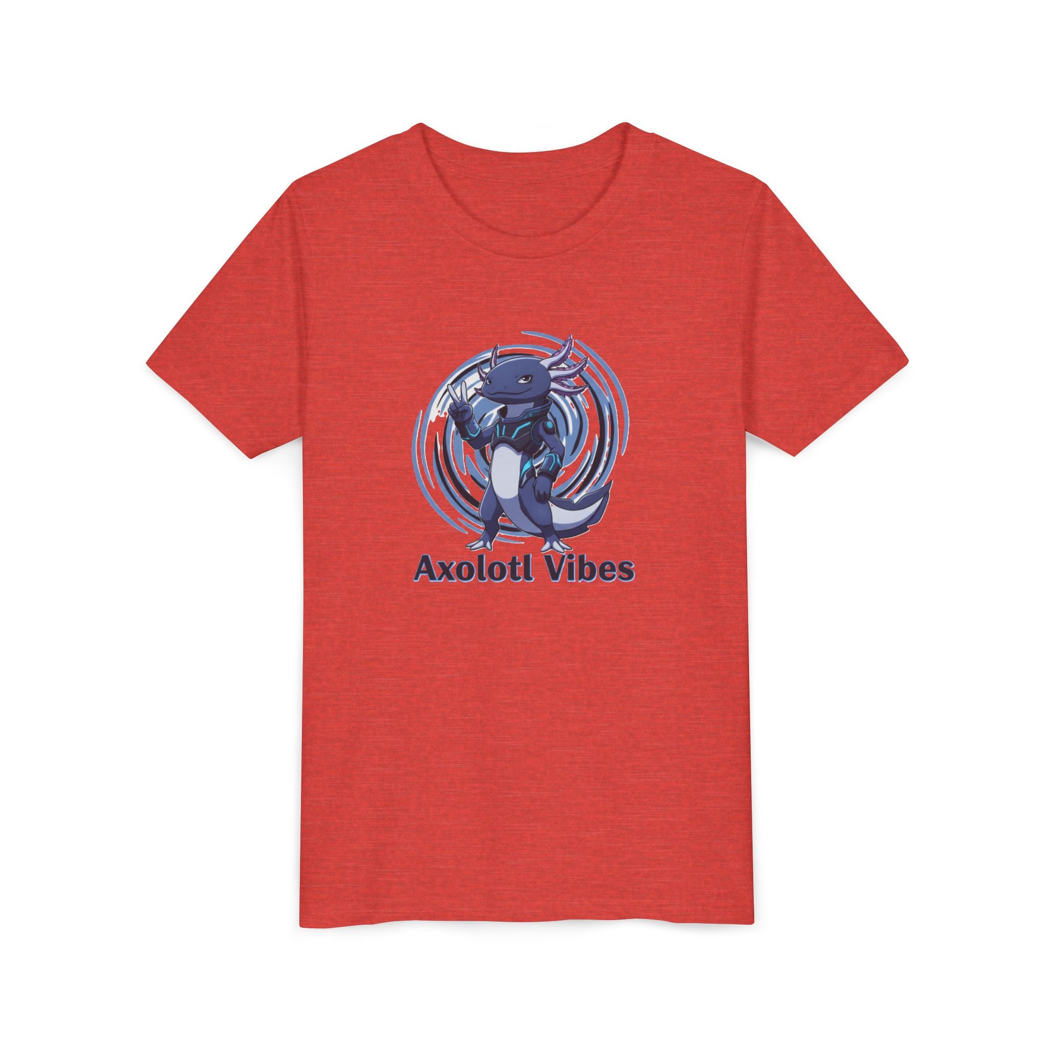 Youth Tee - 'Axolotl Vibes' Cute Axolotl Salamander Graphic Shirt - Kids