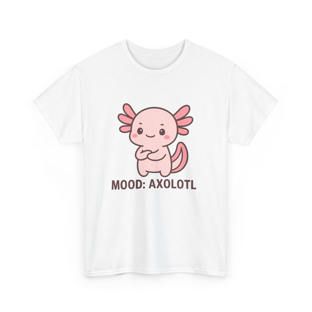 Axolotl Mood Tee — Cute Pink Axolotl Salamander Graphic T-Shirt - Adult