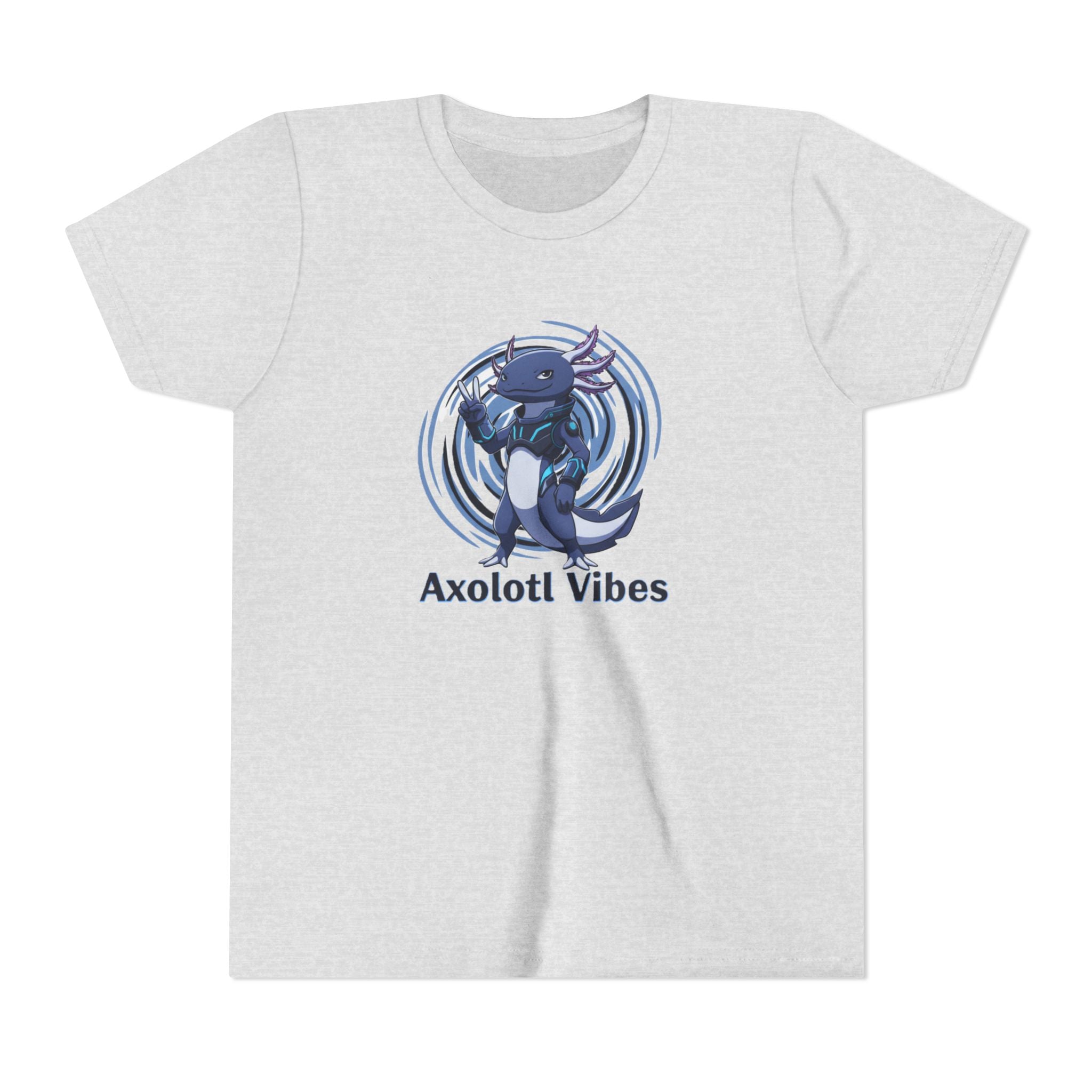 Youth Tee - 'Axolotl Vibes' Cute Axolotl Salamander Graphic Shirt - Kids