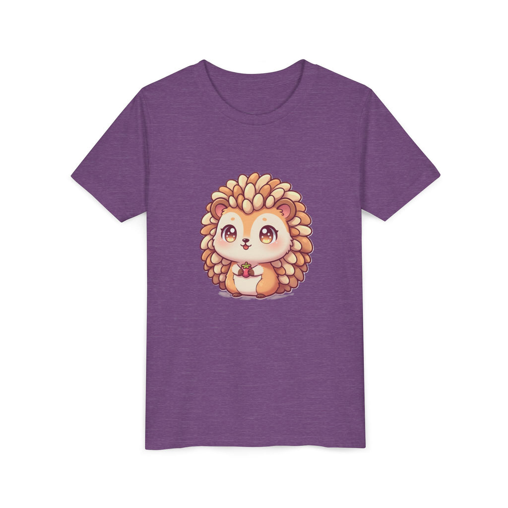 Cute Hedgehog Youth Tee — Adorable Cartoon Woodland Animal Kids Shirt