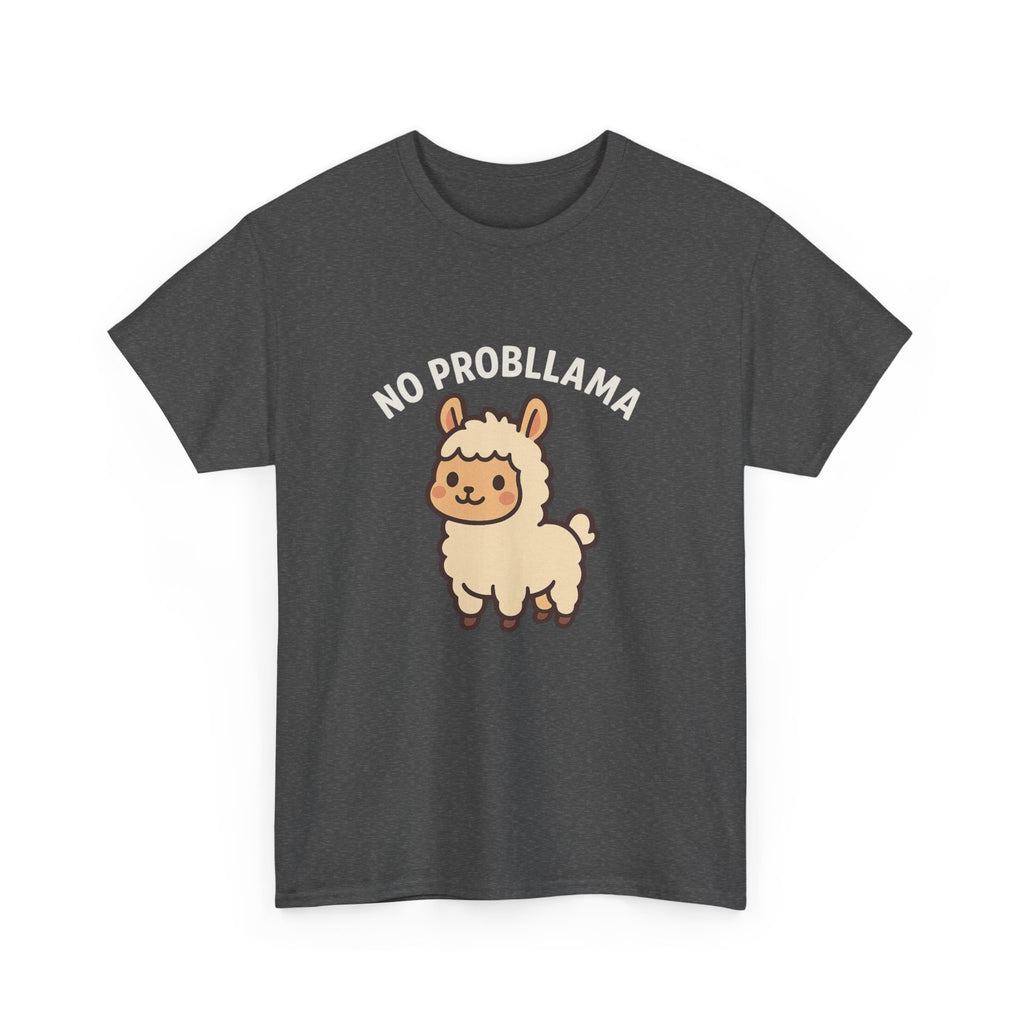 T‑Shirt — Cute “No Probllama” Llama Graphic Tee - Adult