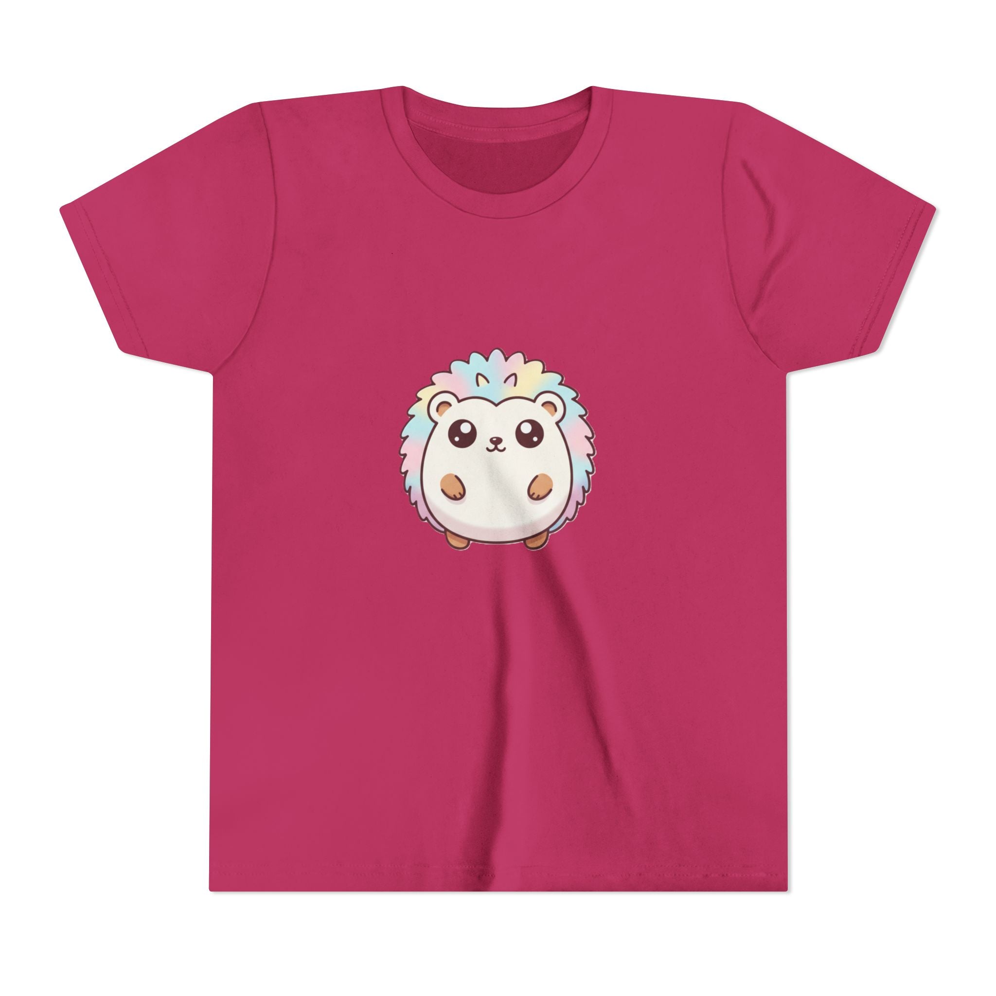 Kids Rainbow Hedgehog T‑Shirt — Cute Pastel Animal Youth Tee