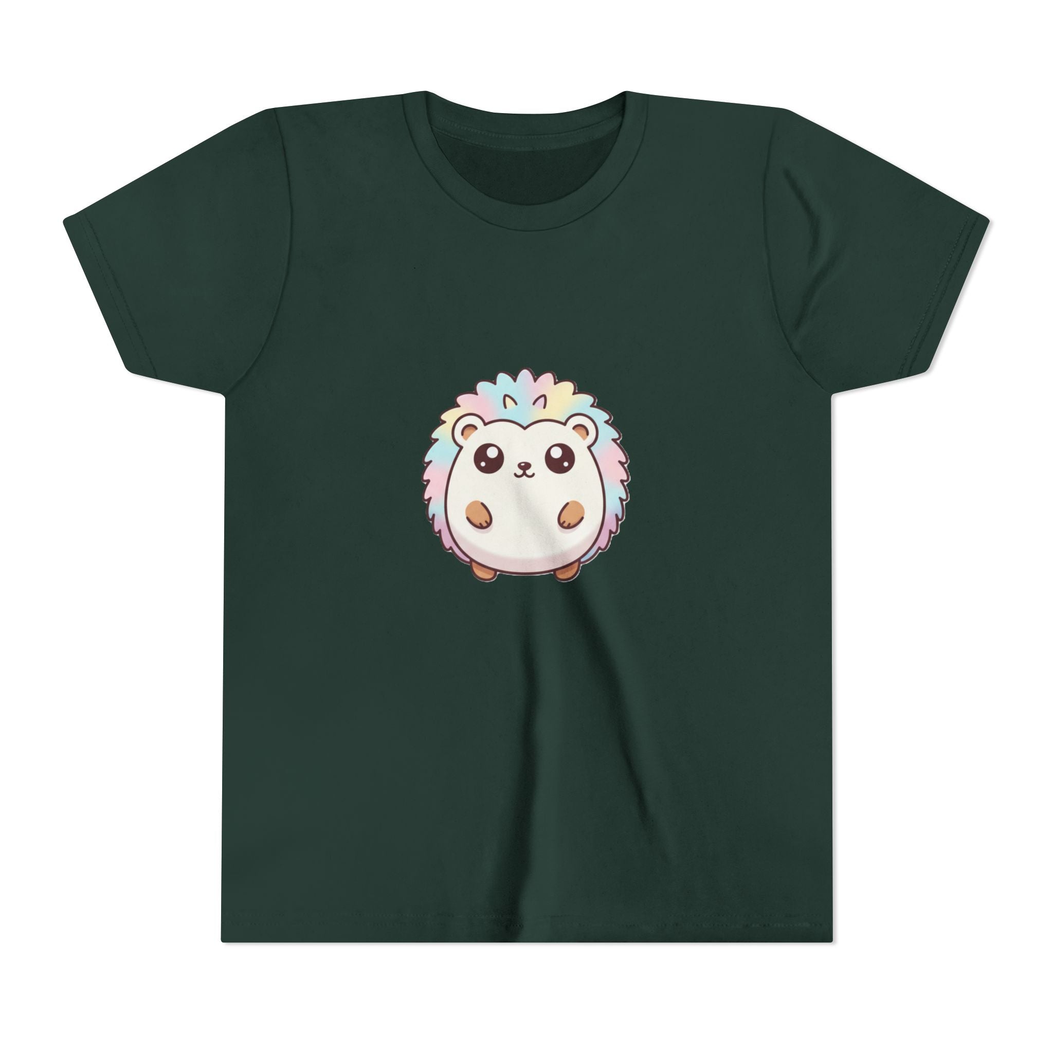 Kids Rainbow Hedgehog T‑Shirt — Cute Pastel Animal Youth Tee