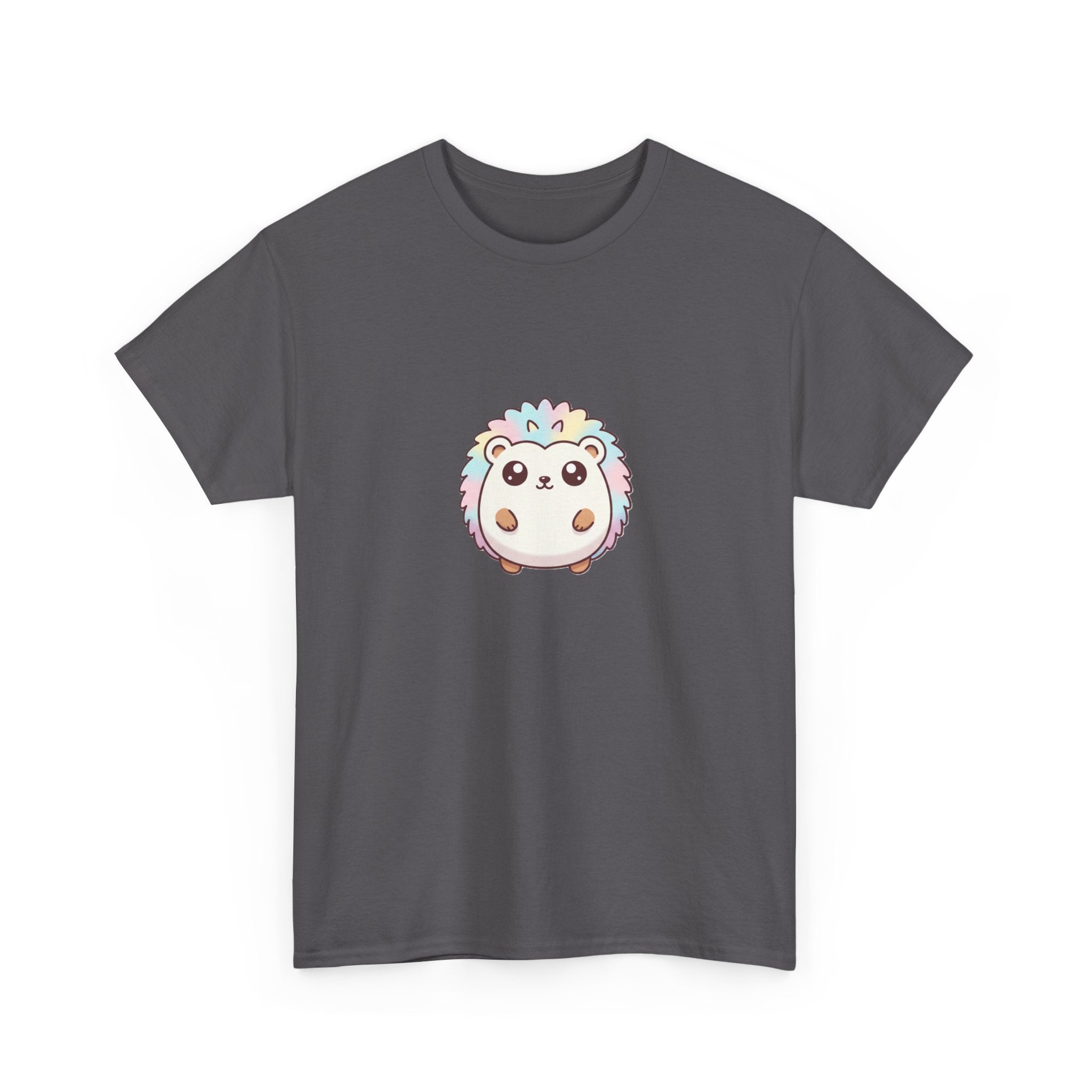Cute Rainbow Hedgehog T-Shirt — Kawaii Animal Graphic Tee - Adult