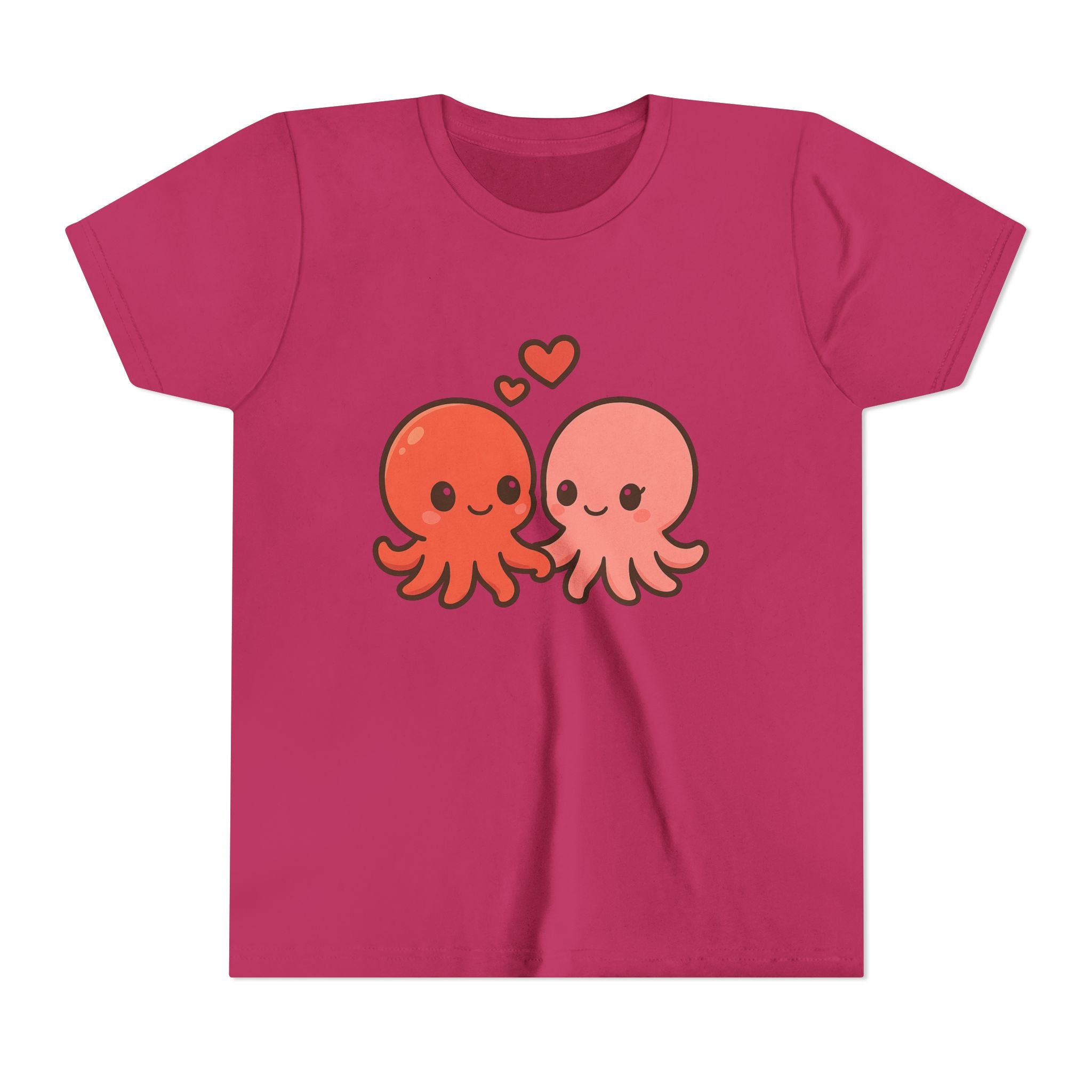 Cute Octopus Kids Tee – Kawaii Loving Octopus Graphic Youth T-Shirt
