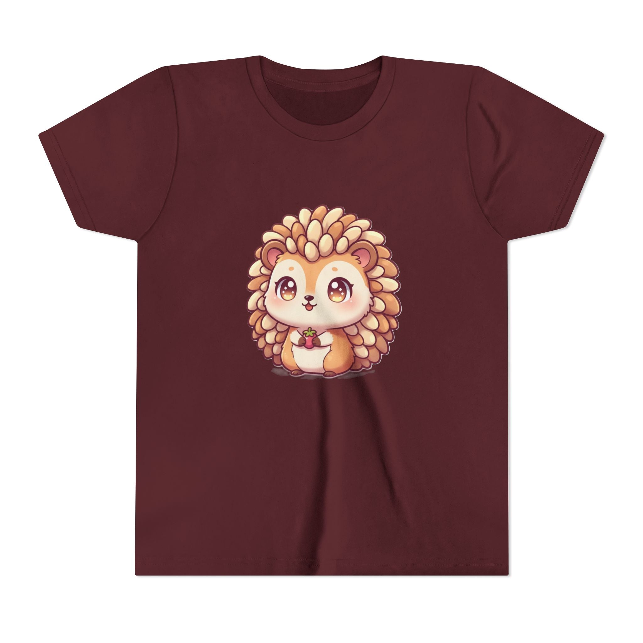 Cute Hedgehog Youth Tee — Adorable Cartoon Woodland Animal Kids Shirt