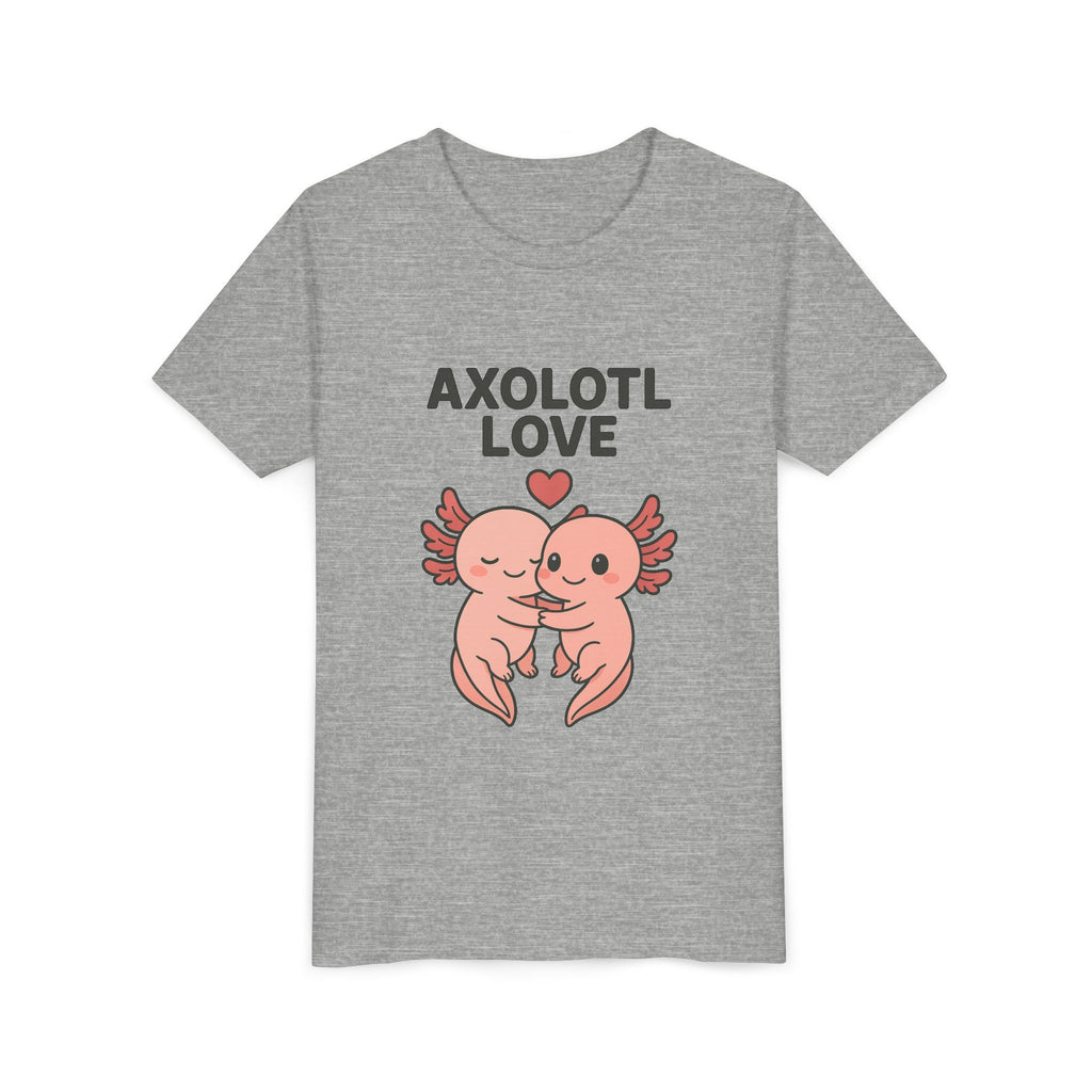 Axolotl Love Youth Tee – Cute Hugging Axolotl Salamander Kids Shirt - Kids
