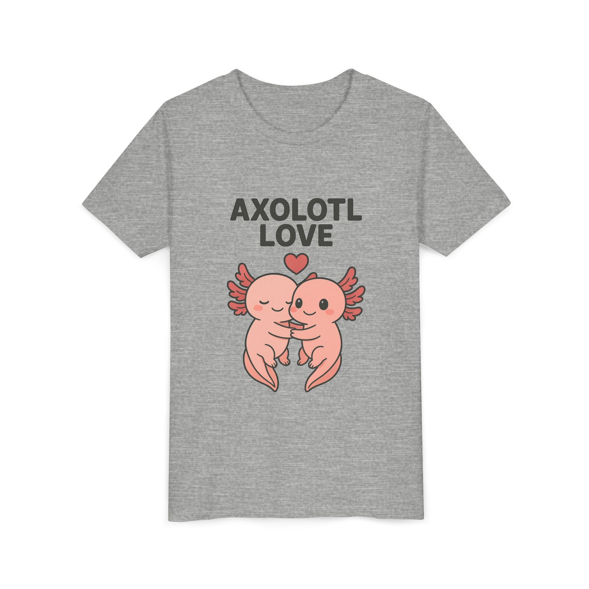 Axolotl Love Youth Tee – Cute Hugging Axolotl Salamander Kids Shirt - Kids