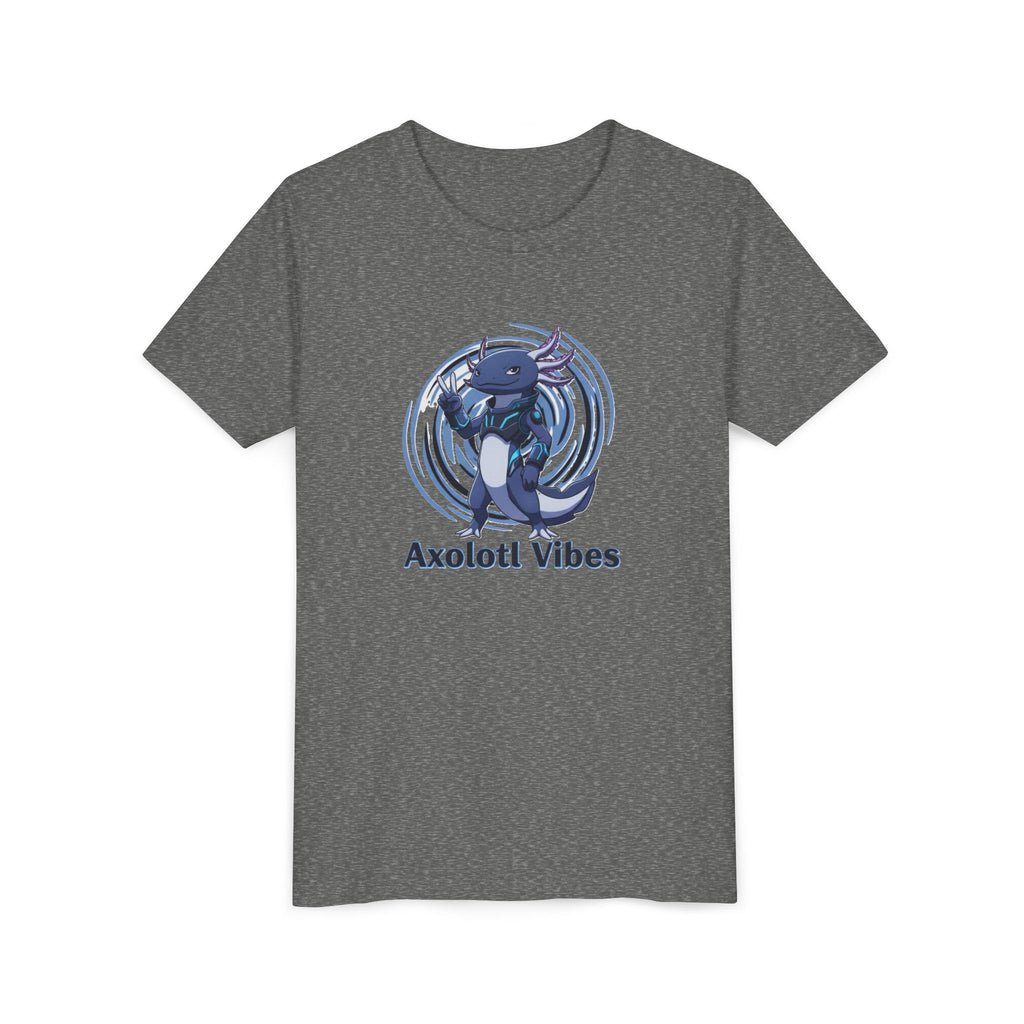 Youth Tee - 'Axolotl Vibes' Cute Axolotl Salamander Graphic Shirt - Kids