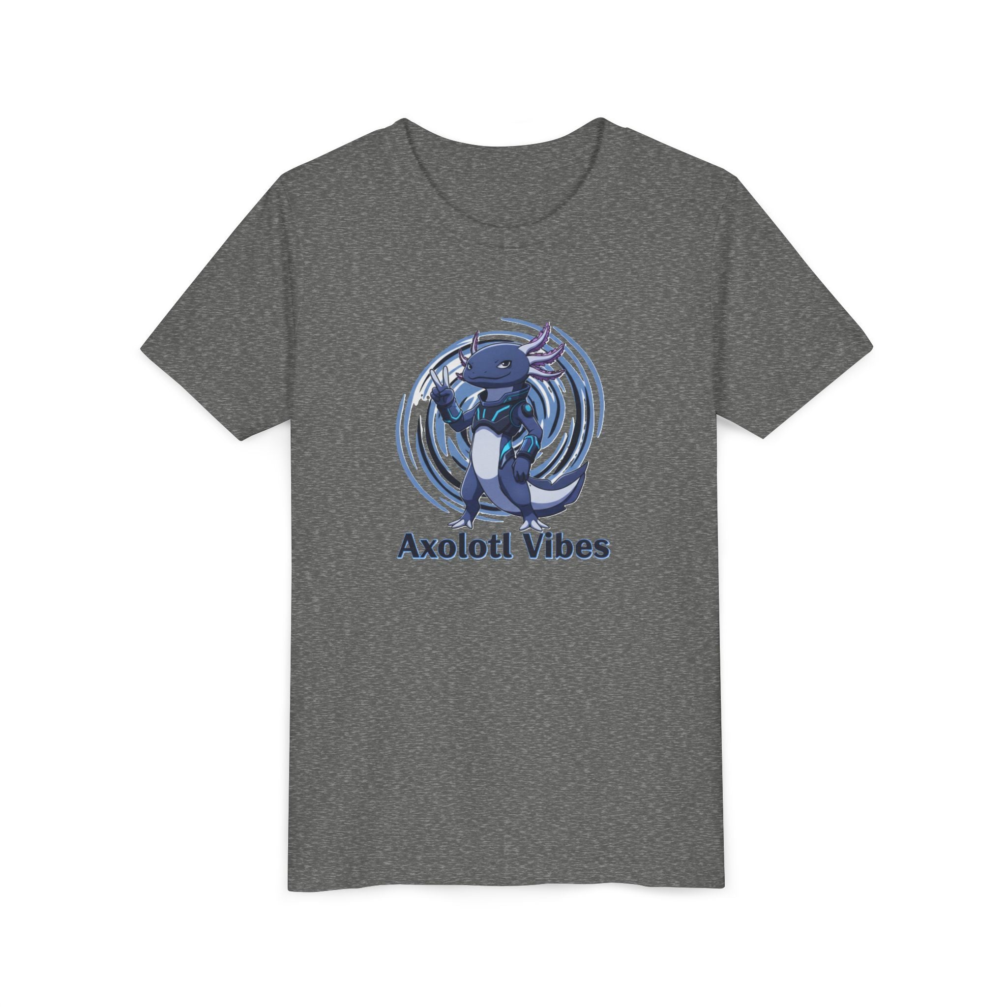 Youth Tee - 'Axolotl Vibes' Cute Axolotl Salamander Graphic Shirt - Kids