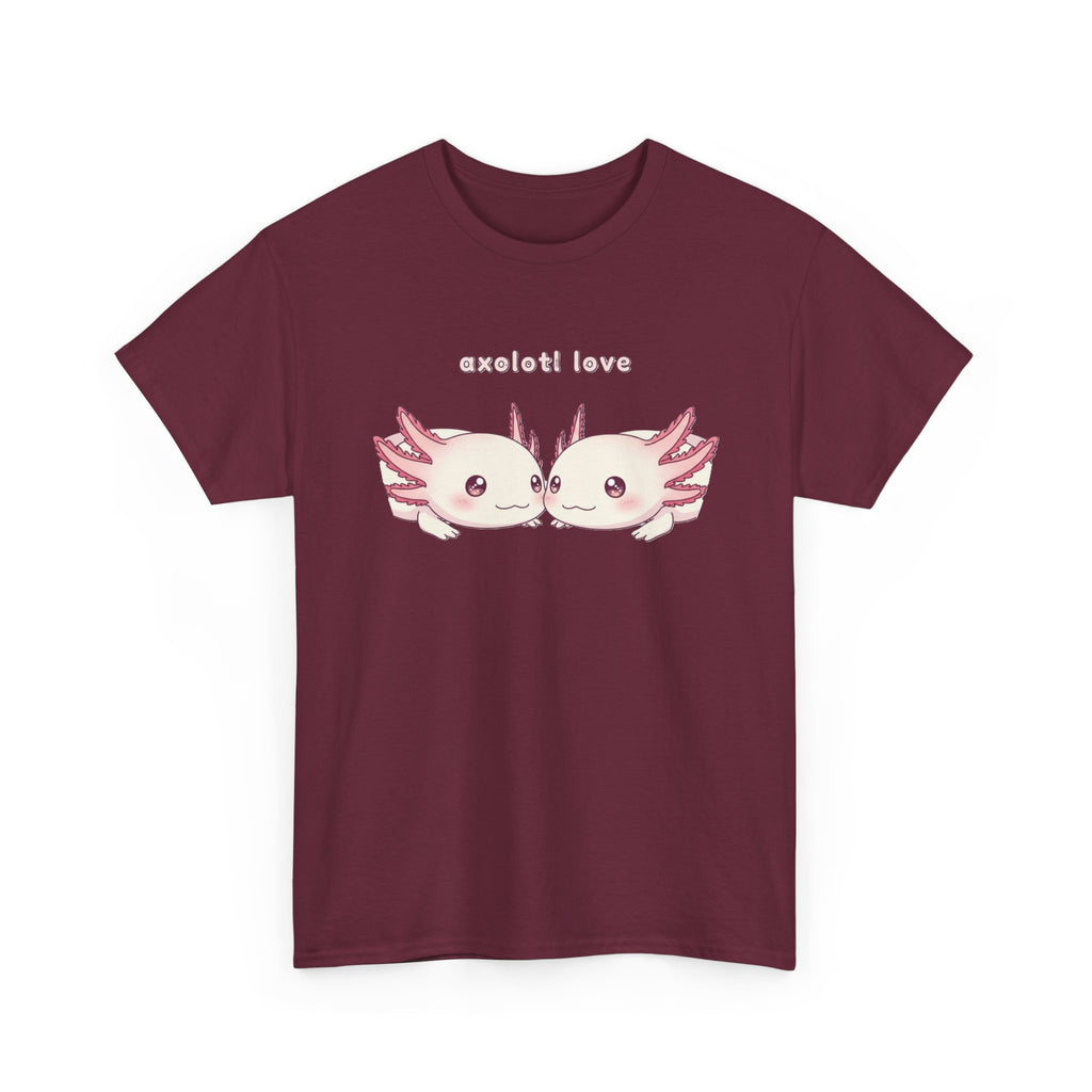 Axolotl Love T-Shirt — Cute Kissing Axolotls Graphic Tee - Adult
