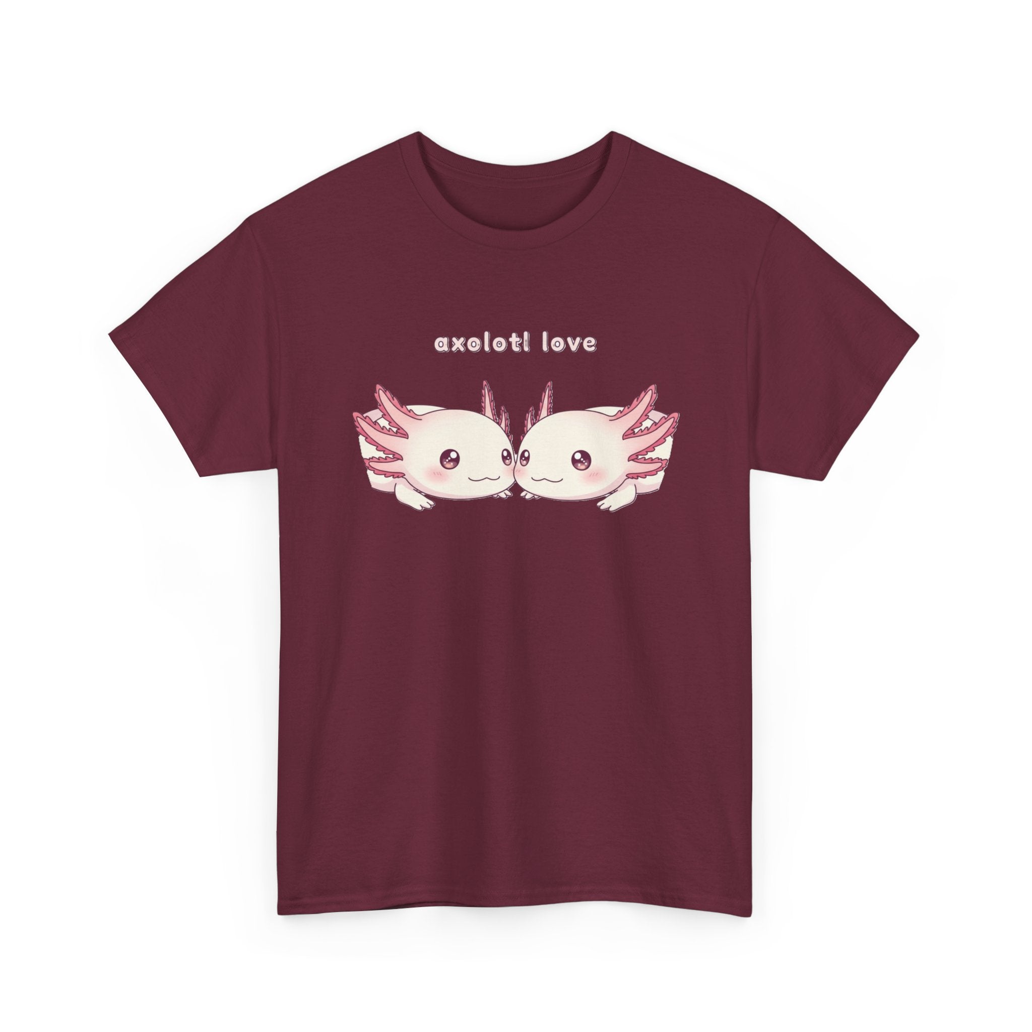 Axolotl Love T-Shirt — Cute Kissing Axolotls Graphic Tee - Adult