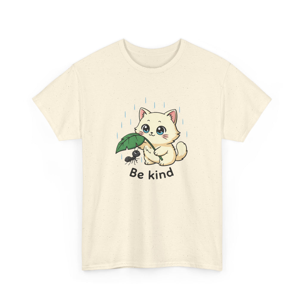 Be Kind Kitten T-Shirt — Cute Cat and Ant Illustration Tee - Adult