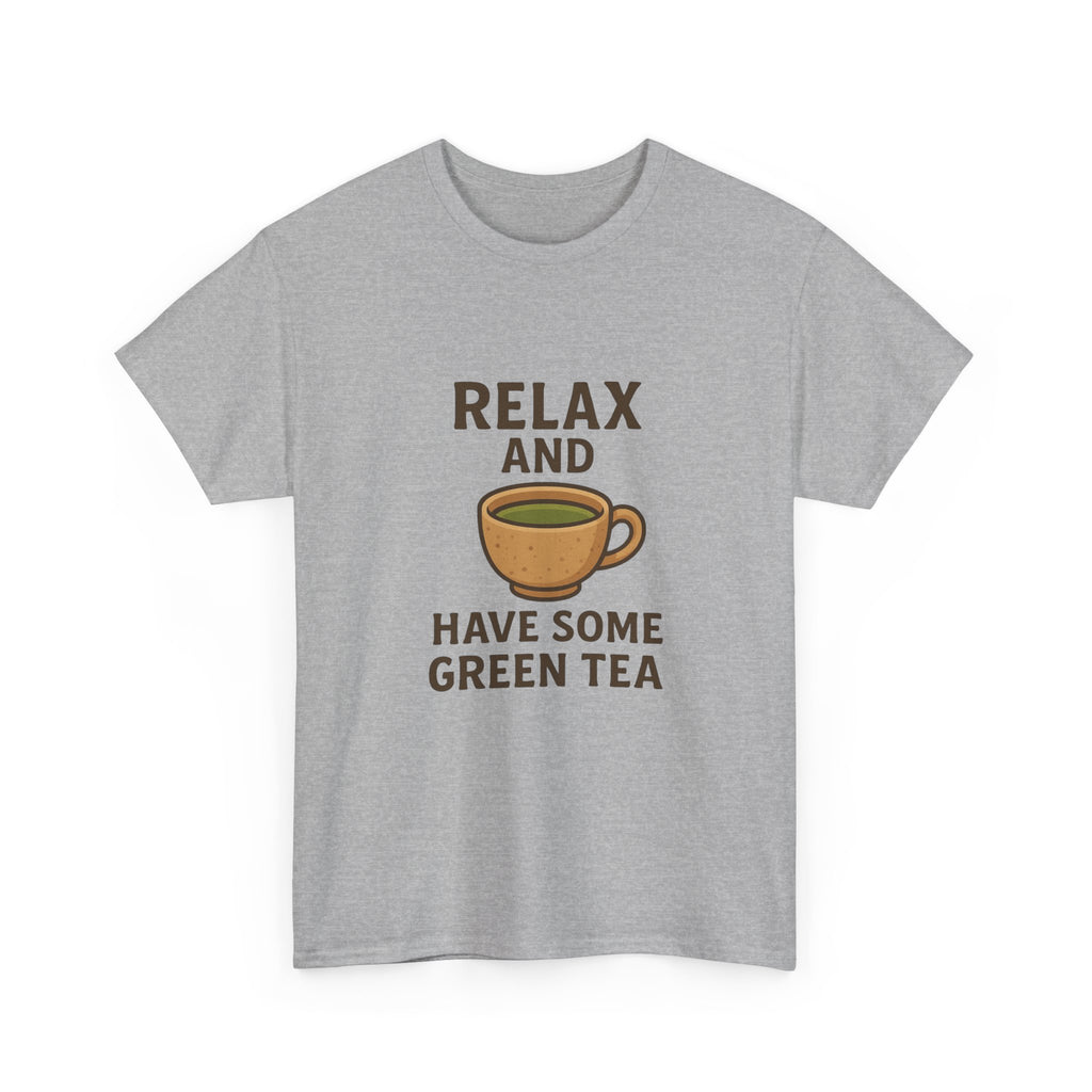 Relax and Have Some Green Tea Tee — Cute Tea Mug Graphic T-Shirt - Adult