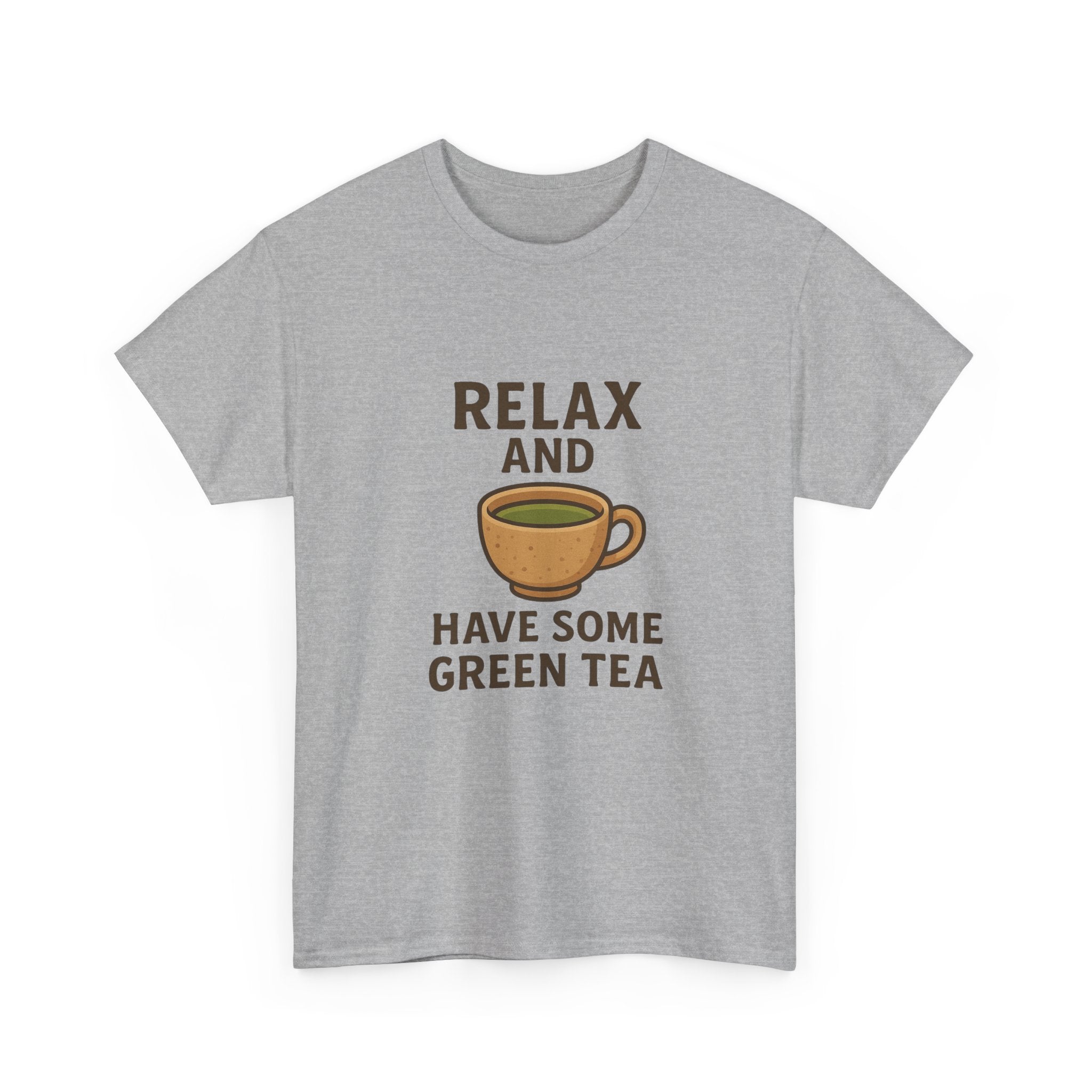 Relax and Have Some Green Tea Tee — Cute Tea Mug Graphic T-Shirt - Adult