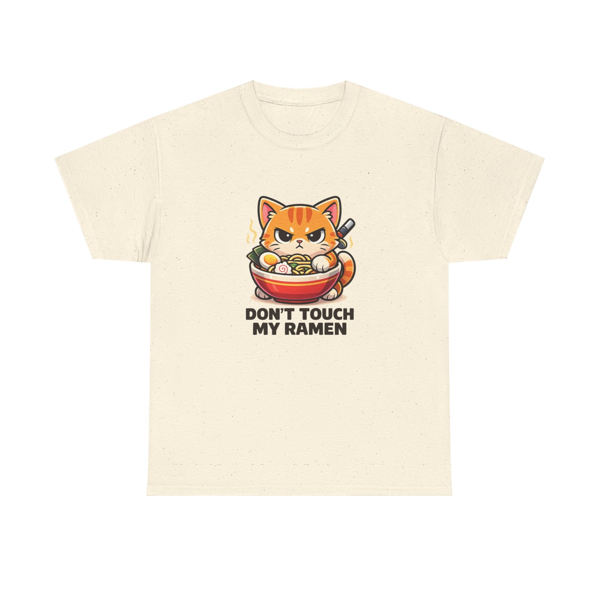 Don't Touch My Ramen T-Shirt — Cute Cat in Ramen Bowl Graphic Tee - Adult