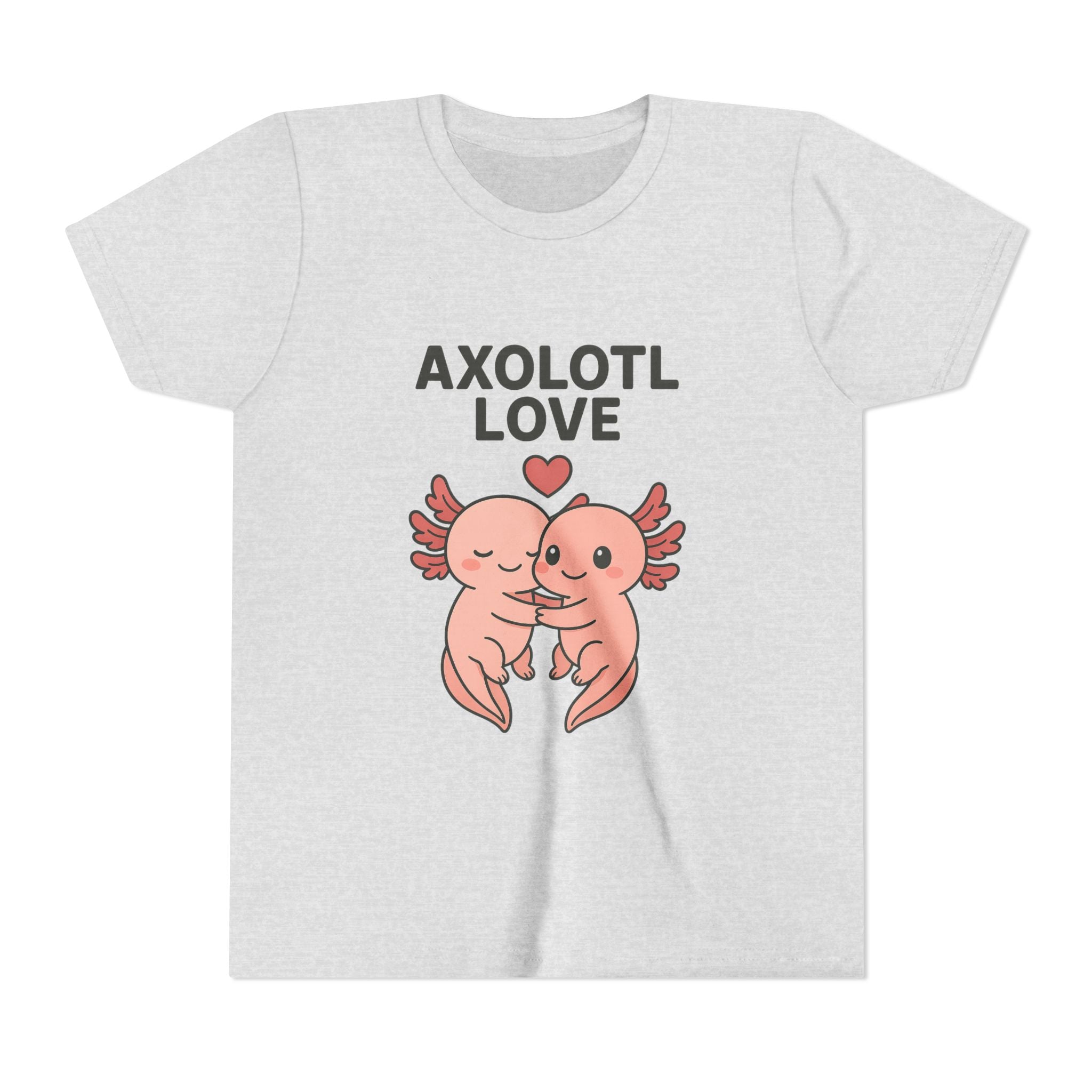 Axolotl Love Youth Tee – Cute Hugging Axolotl Salamander Kids Shirt - Kids