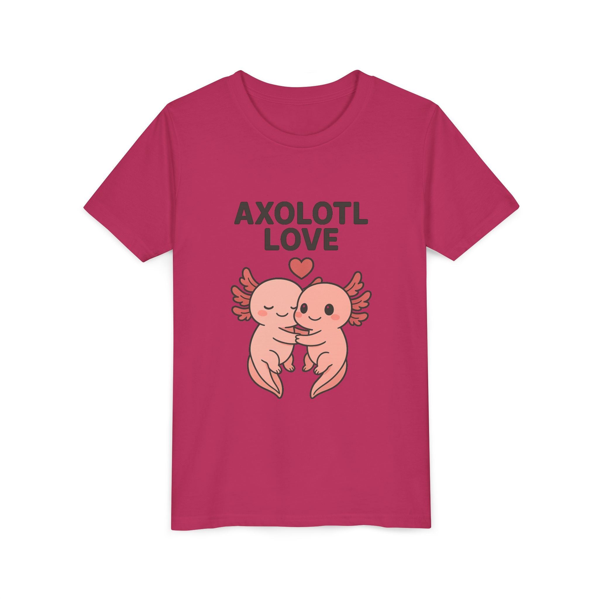 Axolotl Love Youth Tee – Cute Hugging Axolotl Salamander Kids Shirt - Kids