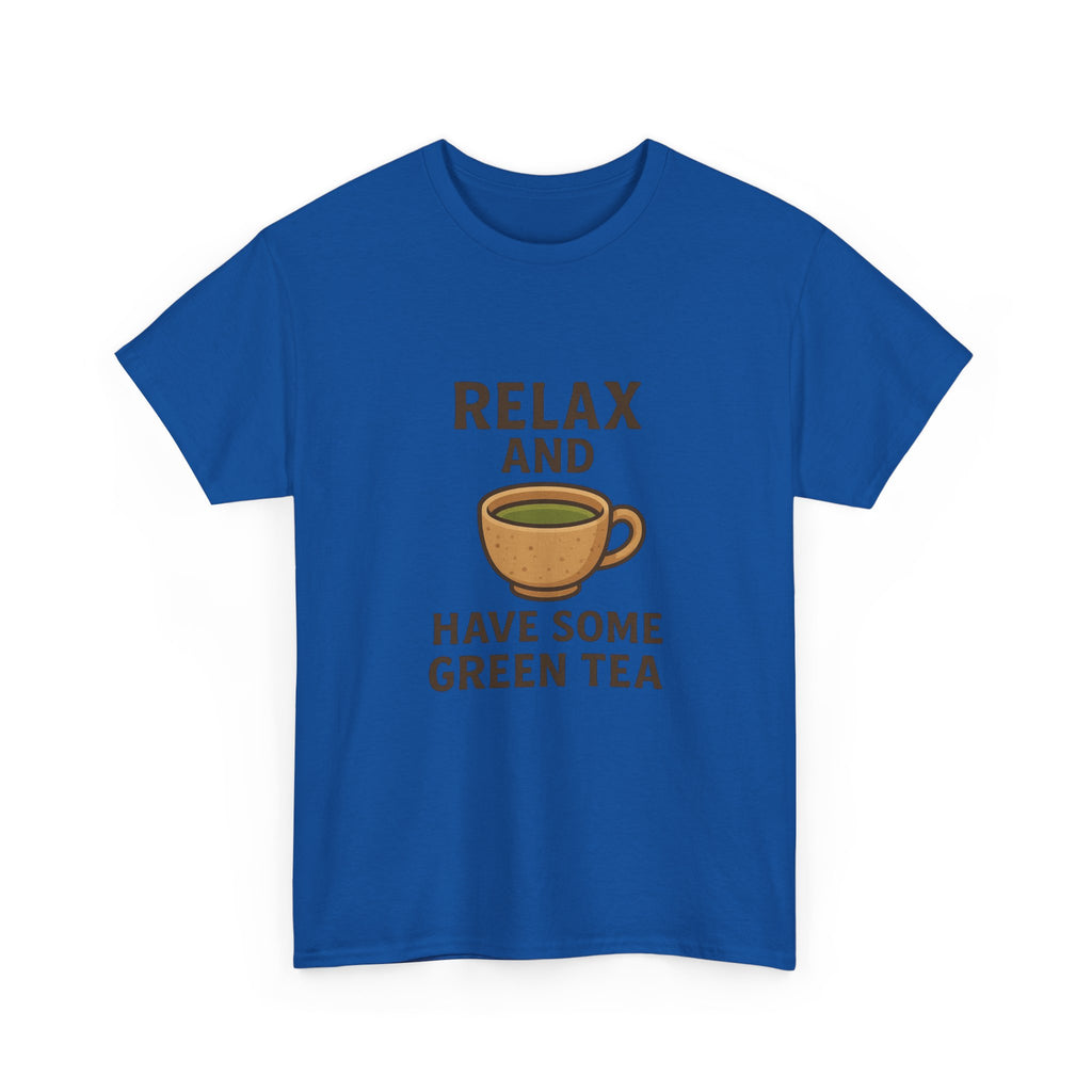 Relax and Have Some Green Tea Tee — Cute Tea Mug Graphic T-Shirt - Adult