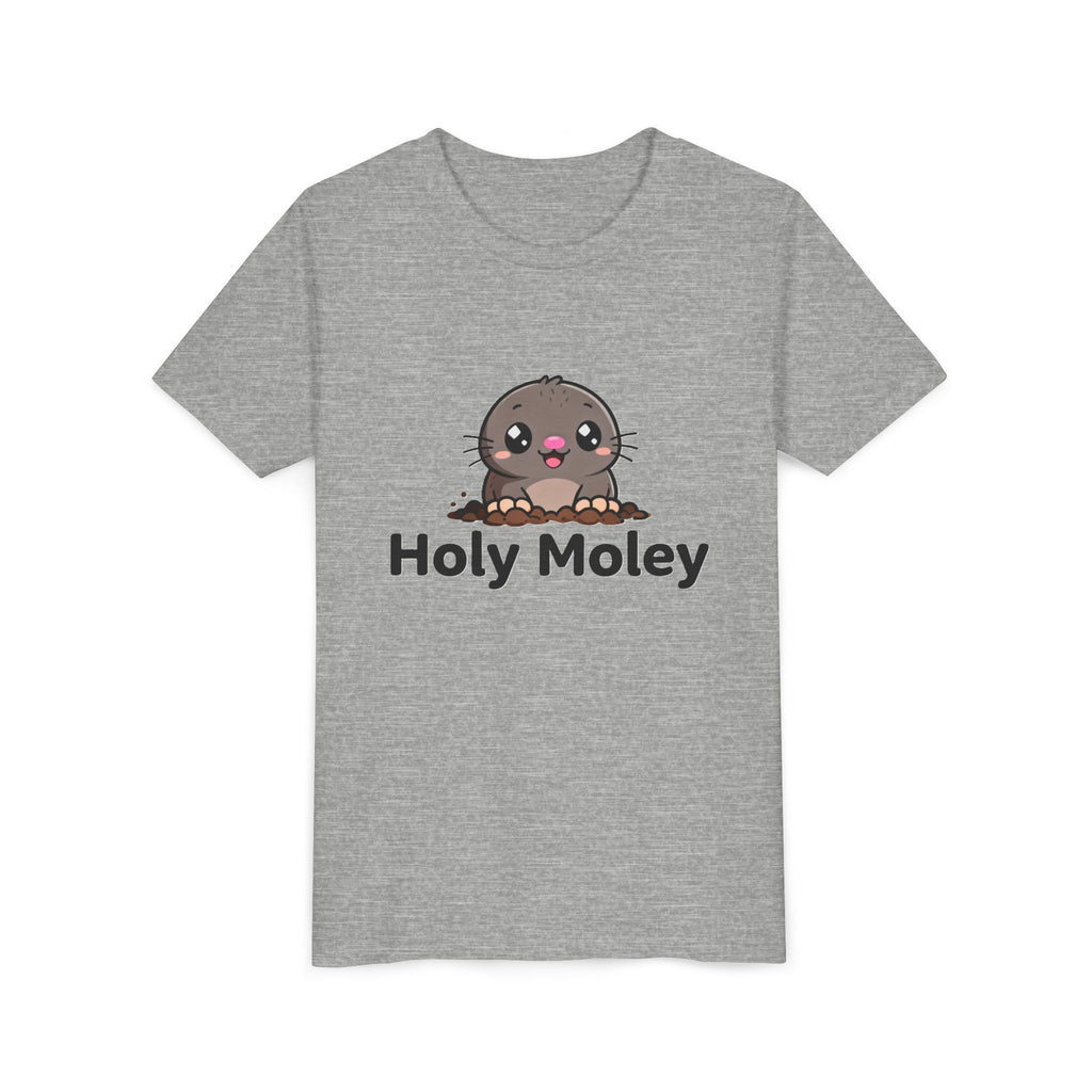 Youth Tee — Cute 'Holy Moley' Mole Kids T‑Shirt (Playful Animal Pun)