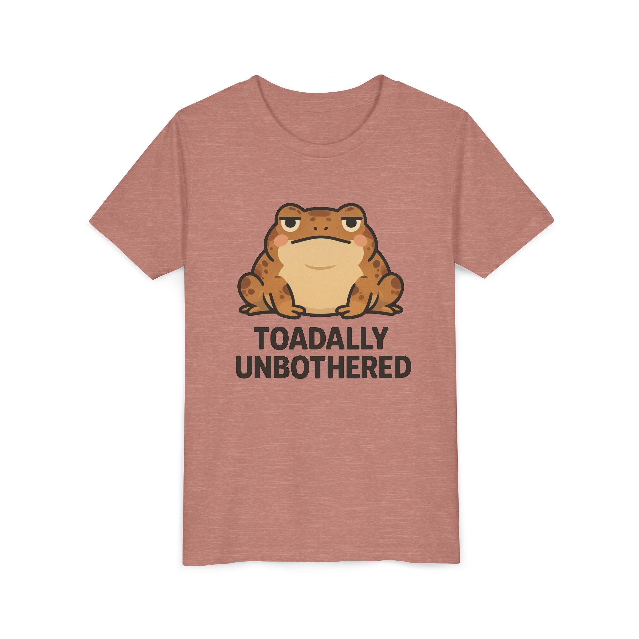 Youth Tee — 'Toadally Unbothered' Cute Frog Graphic Shirt for Kids