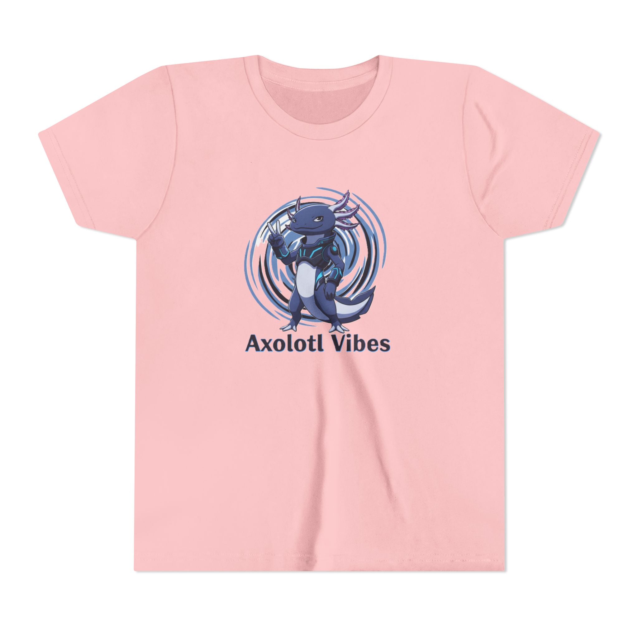 Youth Tee - 'Axolotl Vibes' Cute Axolotl Salamander Graphic Shirt - Kids