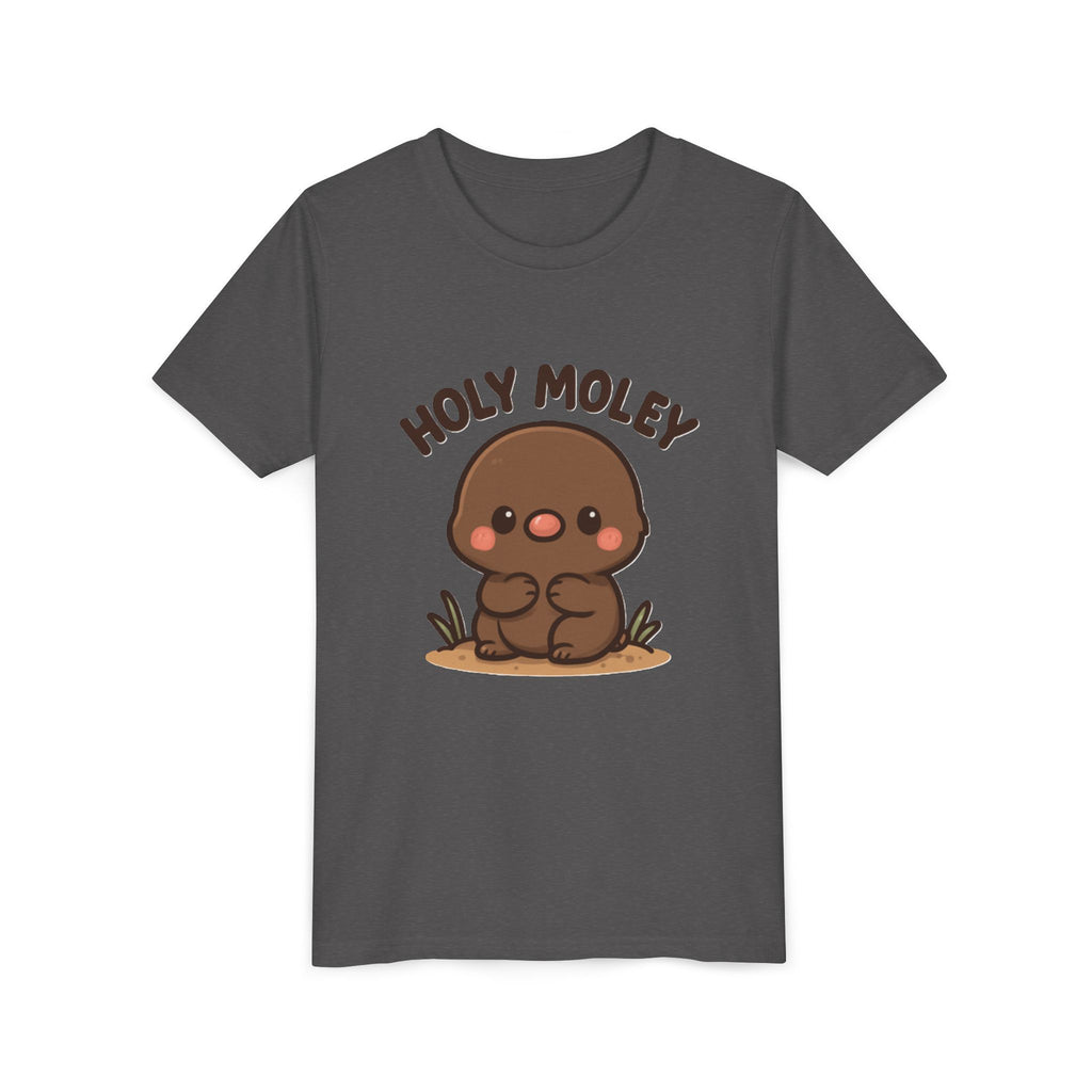 Holy Moley Kids Tee — Cute Cartoon Mole Youth Short Sleeve Shirt