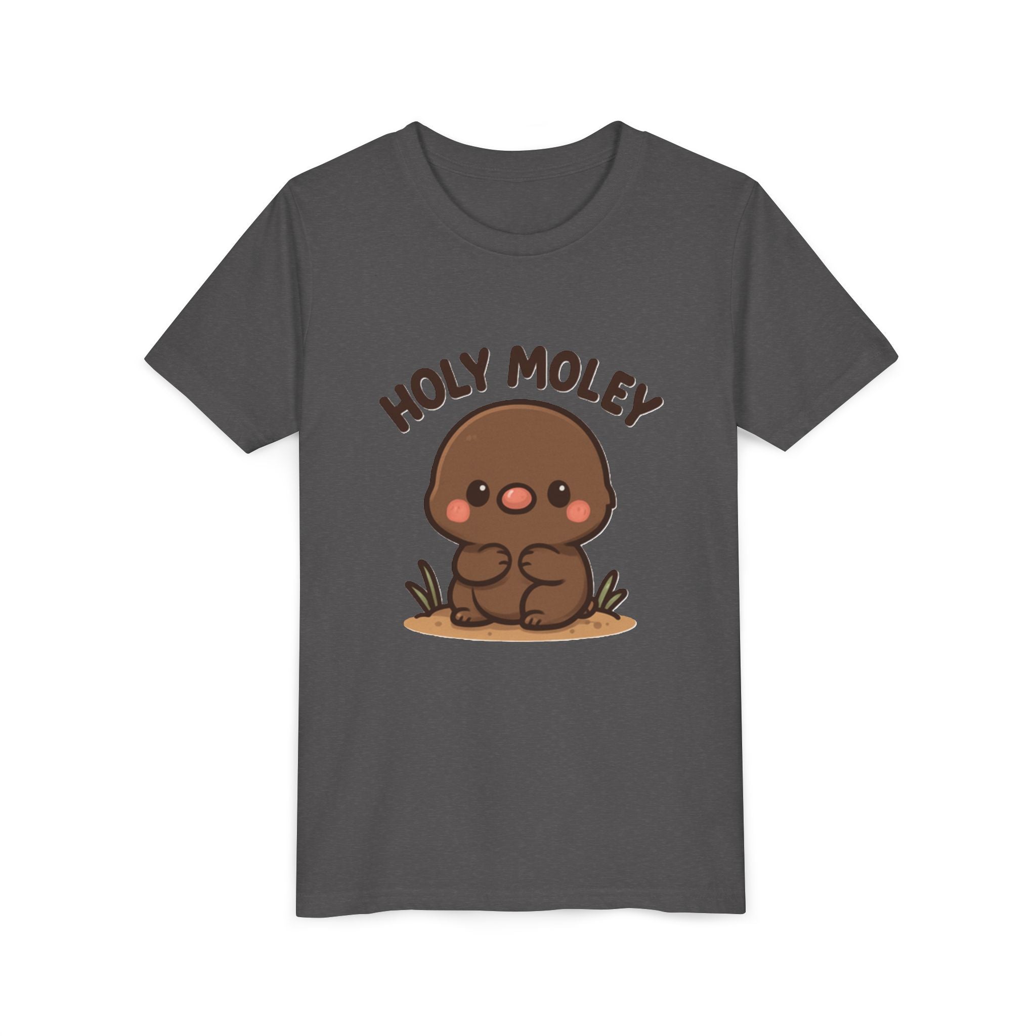 Holy Moley Kids Tee — Cute Cartoon Mole Youth Short Sleeve Shirt