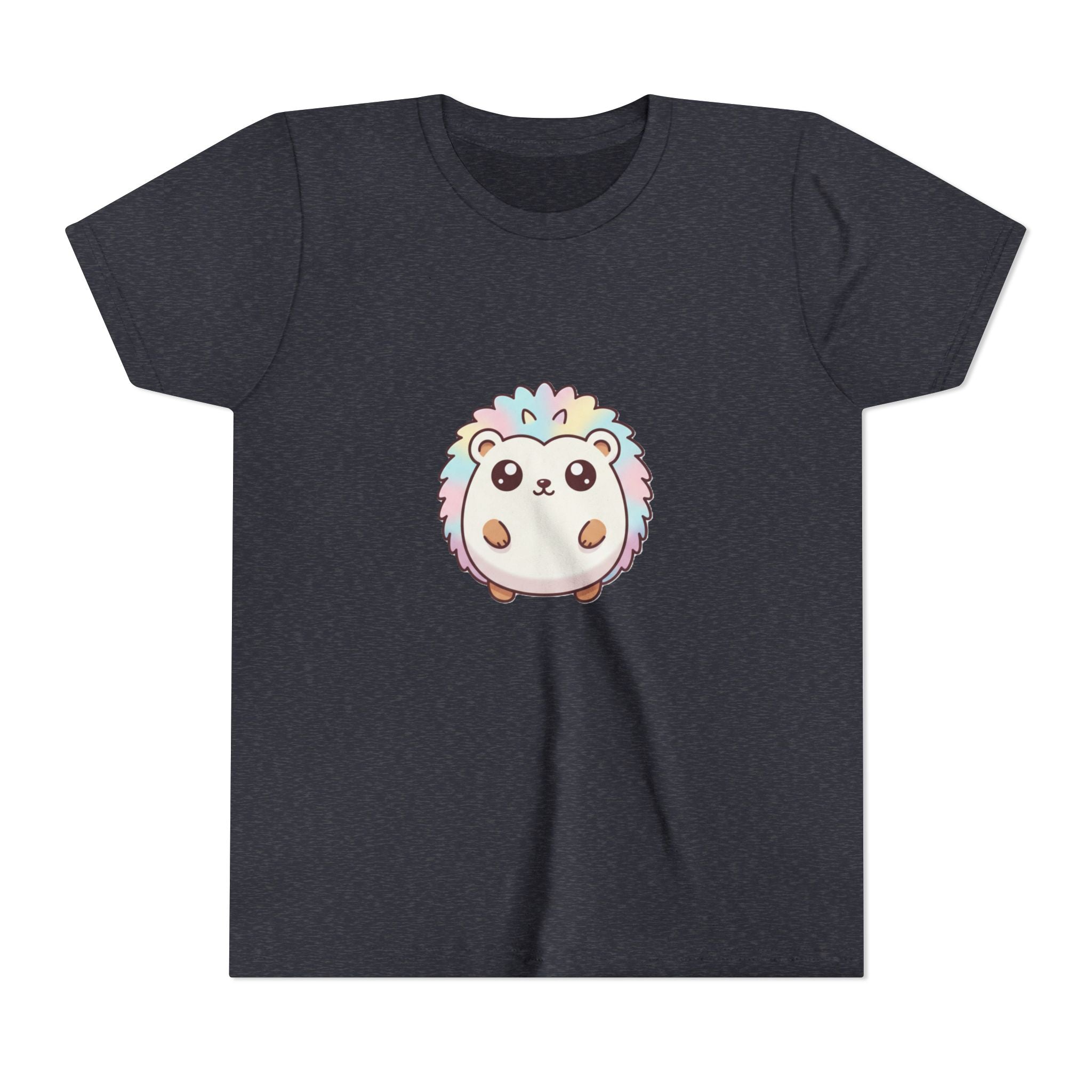 Kids Rainbow Hedgehog T‑Shirt — Cute Pastel Animal Youth Tee