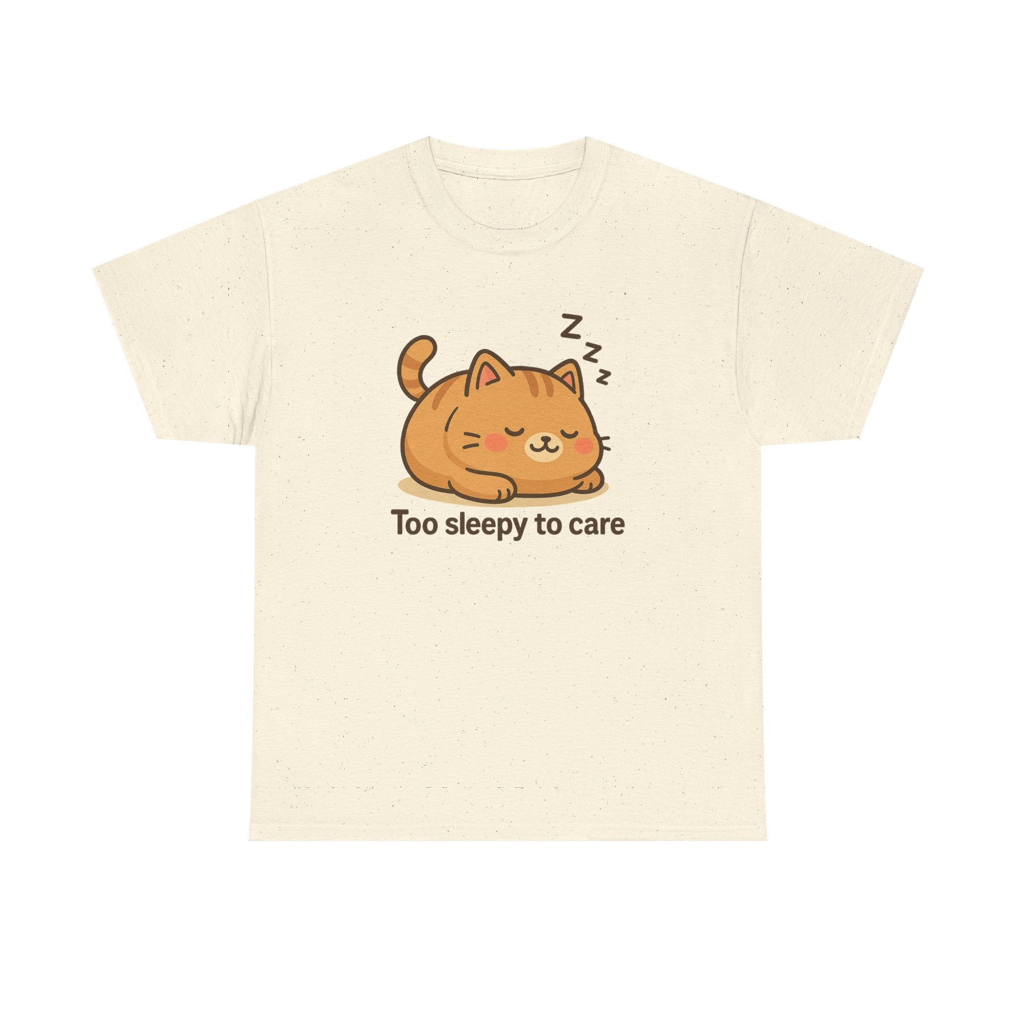 Too Sleepy to Care Cat T-Shirt - Adult