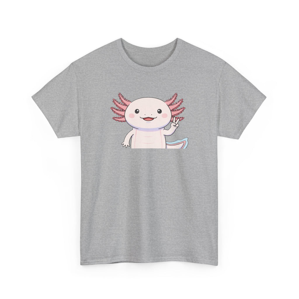 Axolotl Cute Cartoon T‑Shirt — Adorable Pink Axolotl Graphic Tee - Adult
