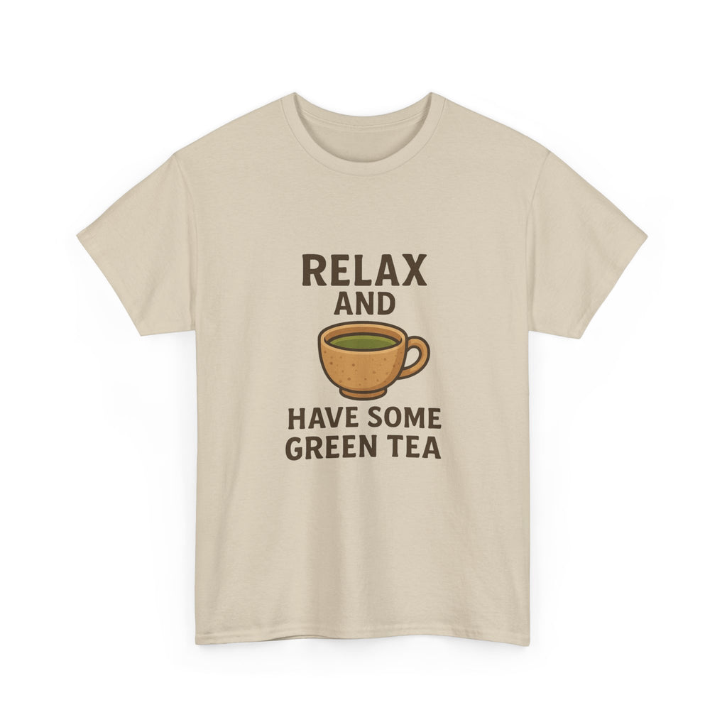 Relax and Have Some Green Tea Tee — Cute Tea Mug Graphic T-Shirt - Adult
