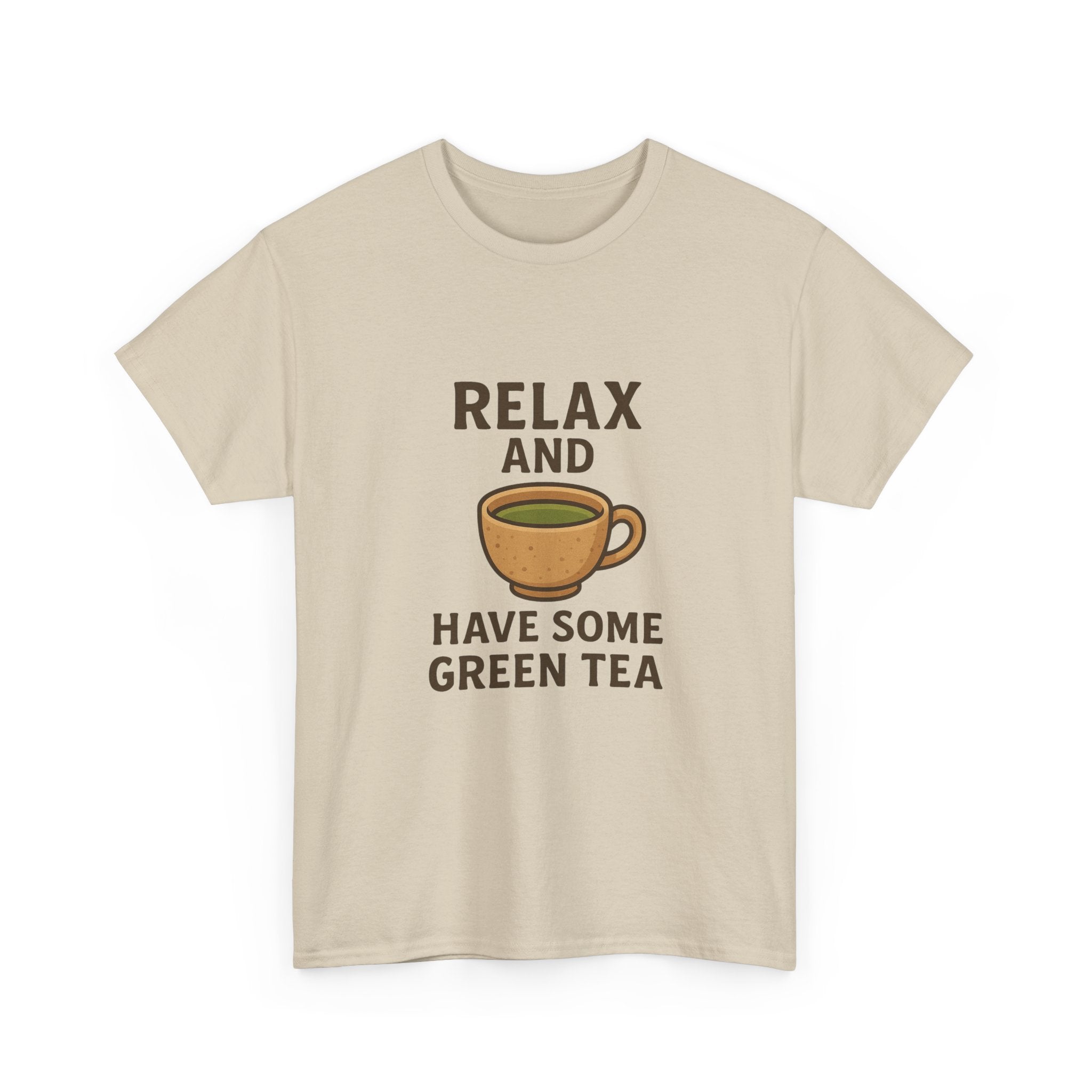 Relax and Have Some Green Tea Tee — Cute Tea Mug Graphic T-Shirt - Adult