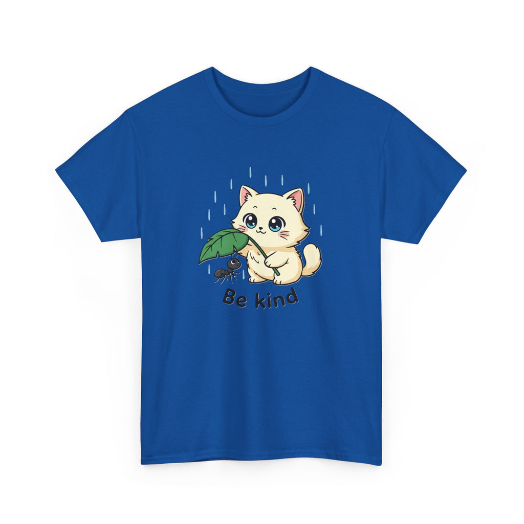Be Kind Kitten T-Shirt — Cute Cat and Ant Illustration Tee - Adult