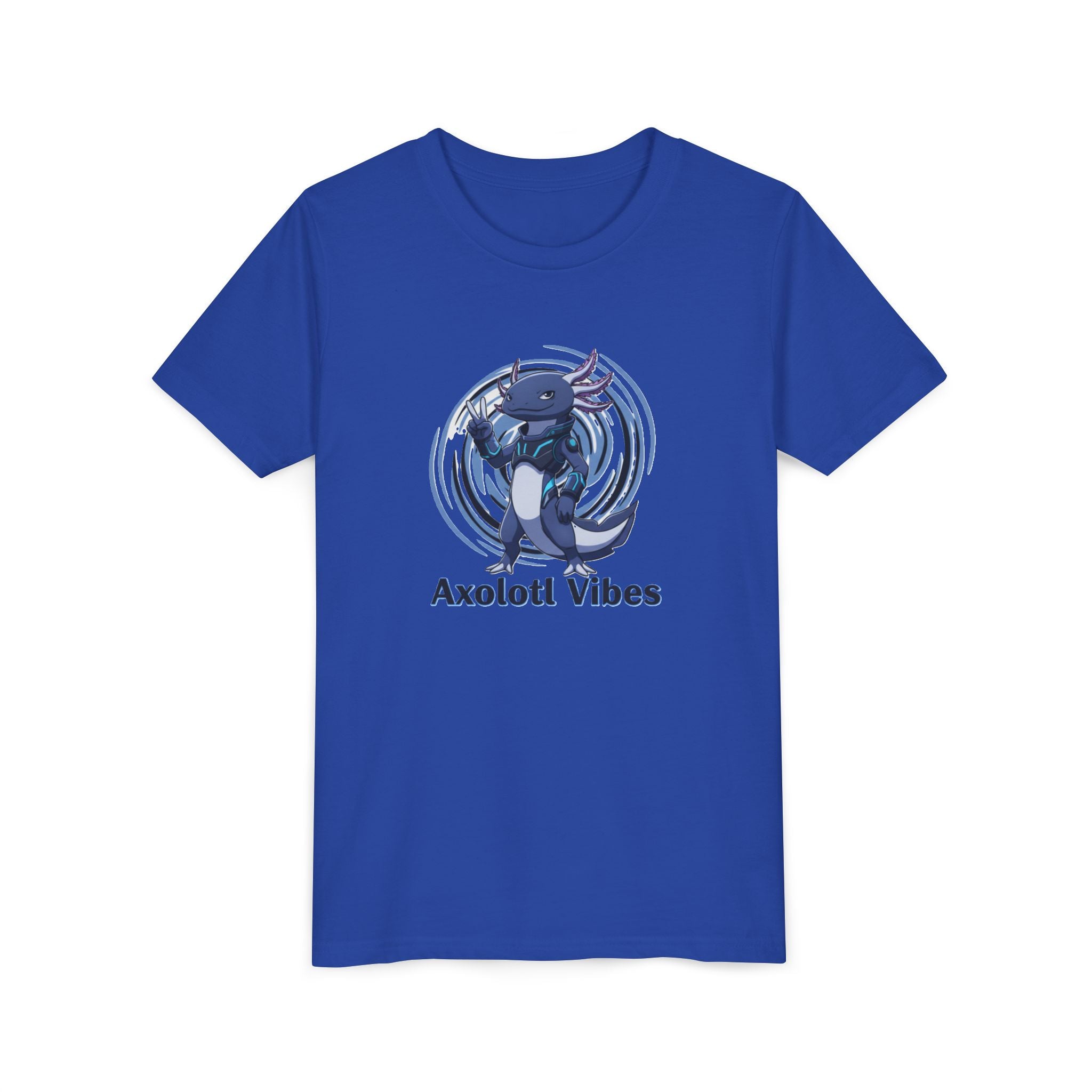 Youth Tee - 'Axolotl Vibes' Cute Axolotl Salamander Graphic Shirt - Kids