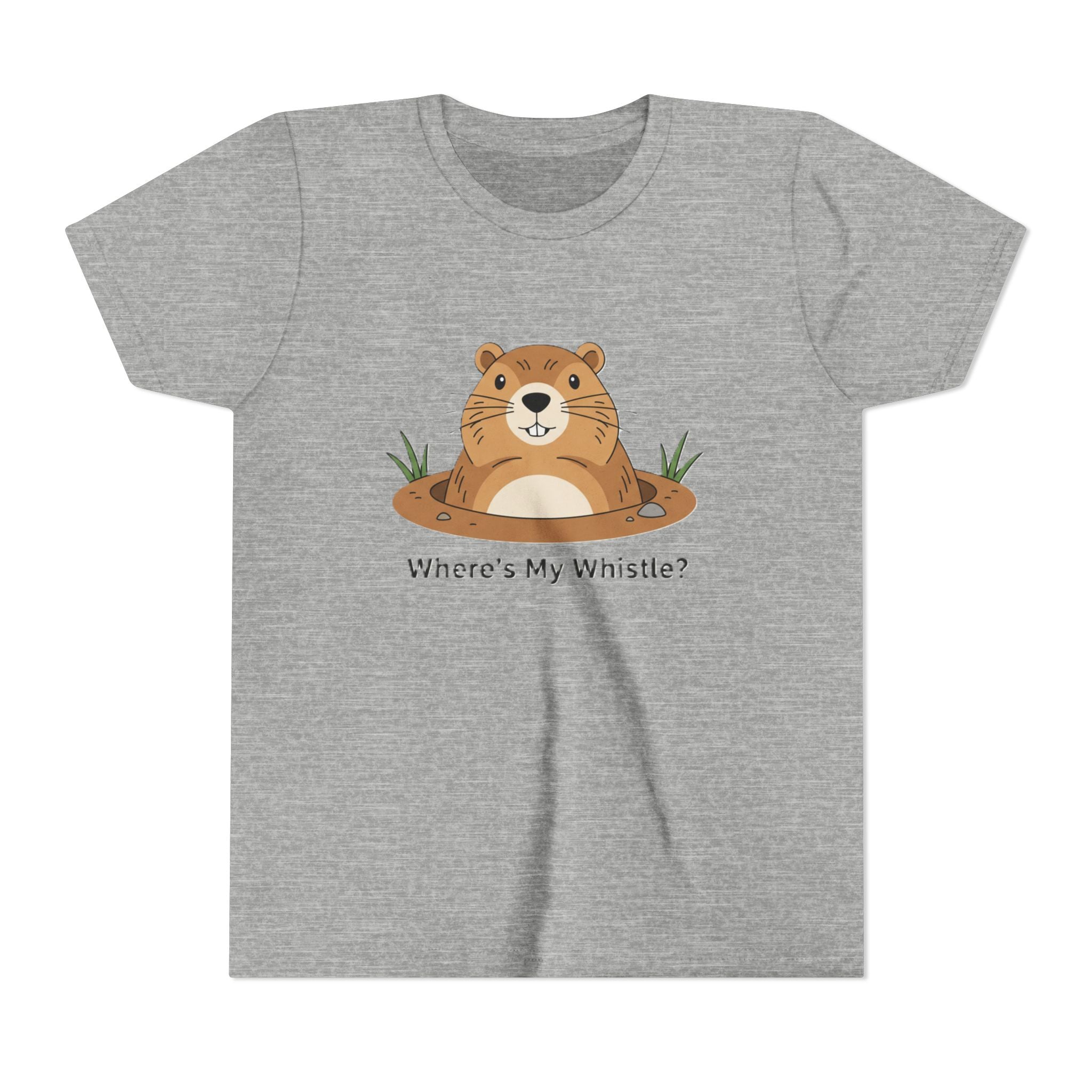 Groundhog Day Kid’s Tee — "Where's My Whistle?" Groundhog Graphic Youth T-Shirt