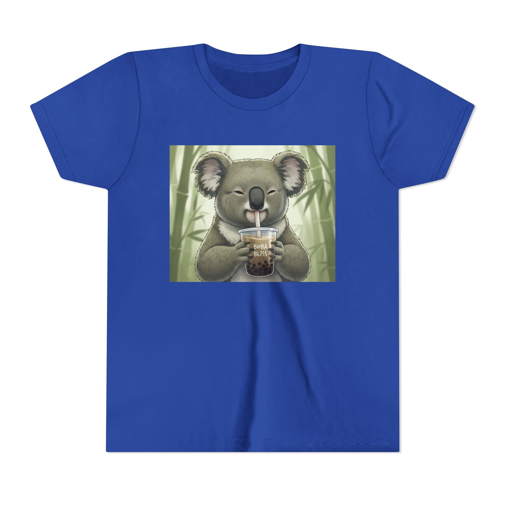 Kids Koala Boba Tea Time T‑Shirt — Cute Koala Drinking Bubble Tea Youth Tee - Kids