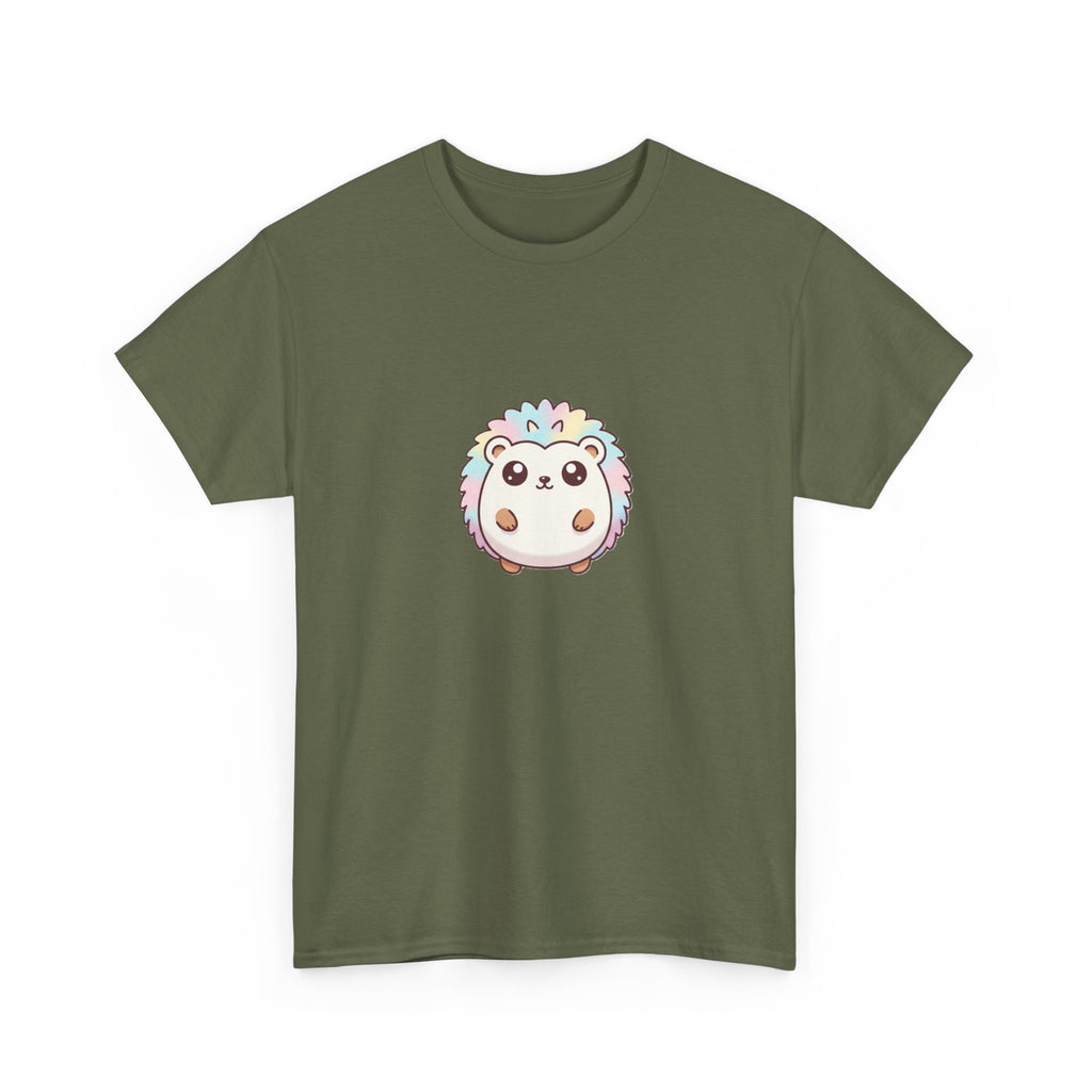 Cute Rainbow Hedgehog T-Shirt — Kawaii Animal Graphic Tee - Adult