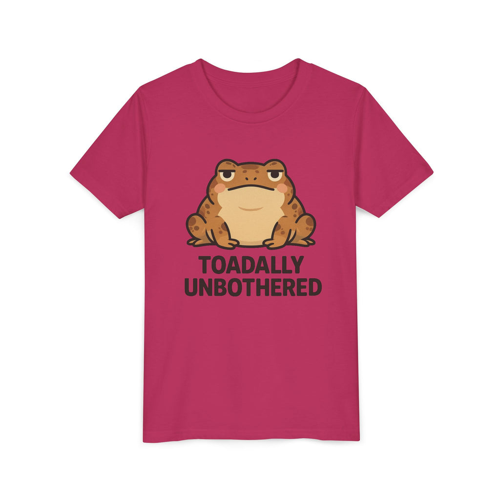 Youth Tee — 'Toadally Unbothered' Cute Frog Graphic Shirt for Kids