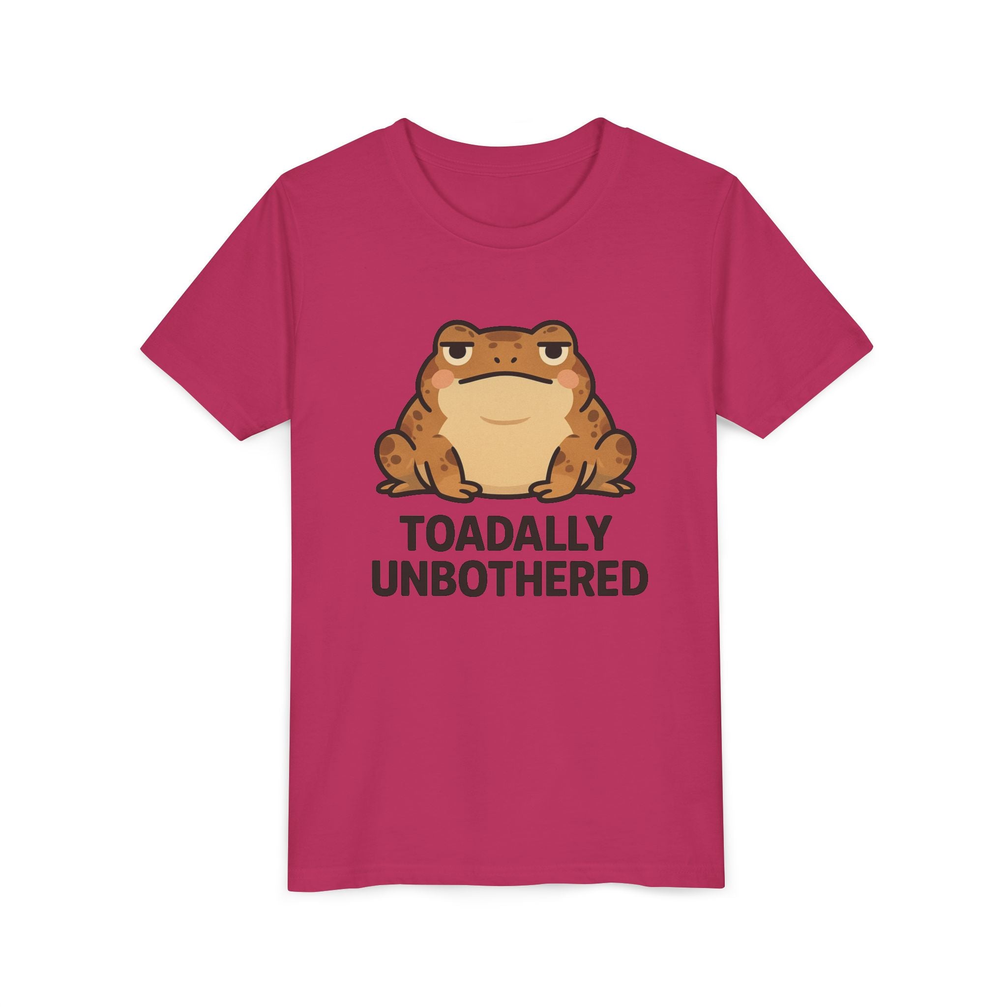 Youth Tee — 'Toadally Unbothered' Cute Frog Graphic Shirt for Kids