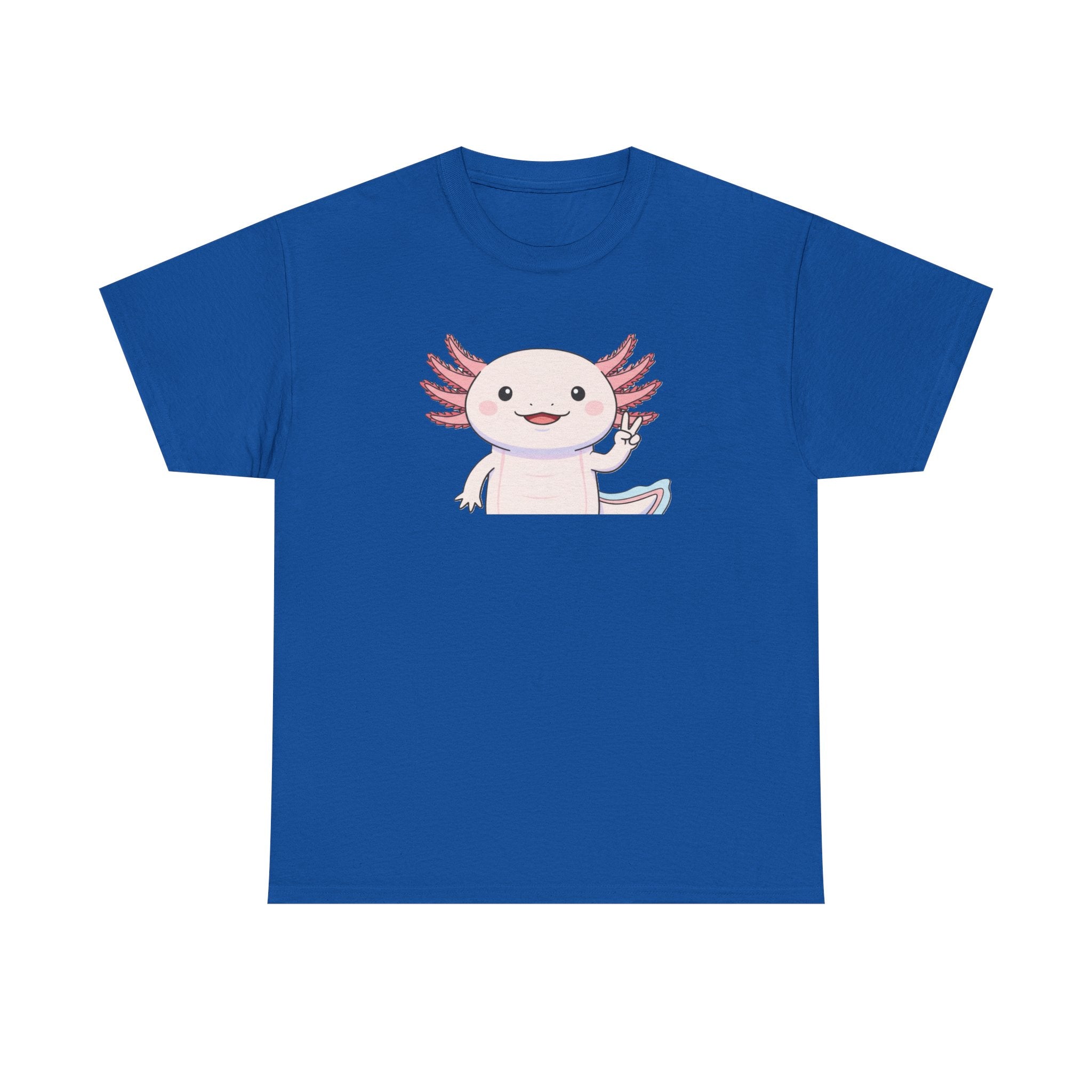 Axolotl Cute Cartoon T‑Shirt — Adorable Pink Axolotl Graphic Tee - Adult