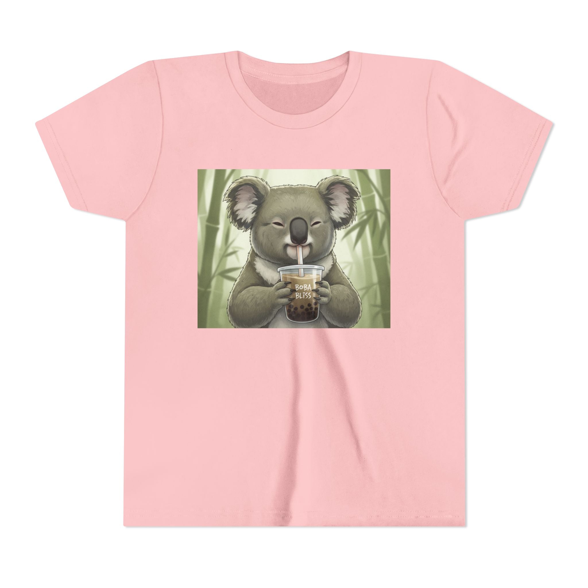 Kids Koala Boba Tea Time T‑Shirt — Cute Koala Drinking Bubble Tea Youth Tee - Kids