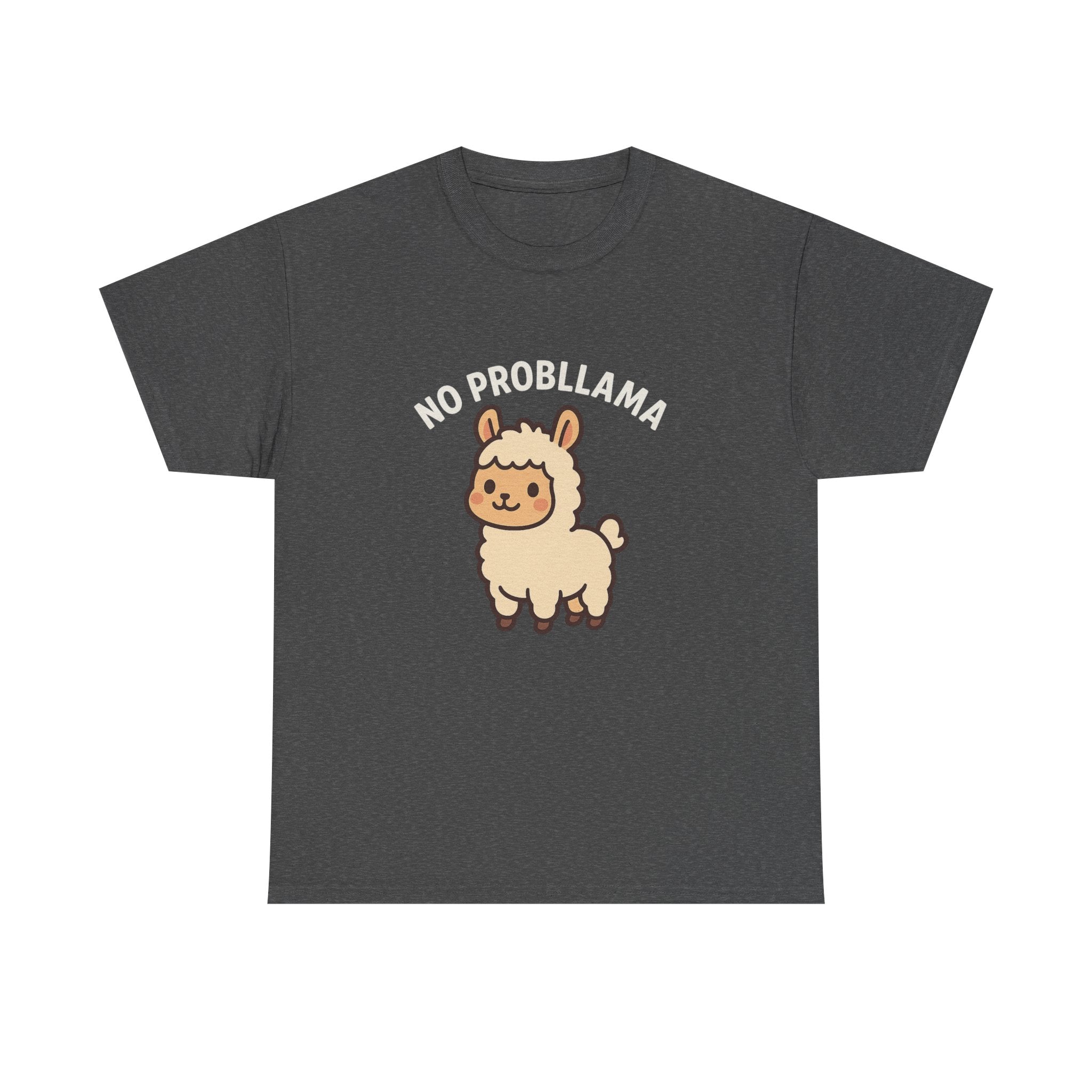 T‑Shirt — Cute “No Probllama” Llama Graphic Tee - Adult