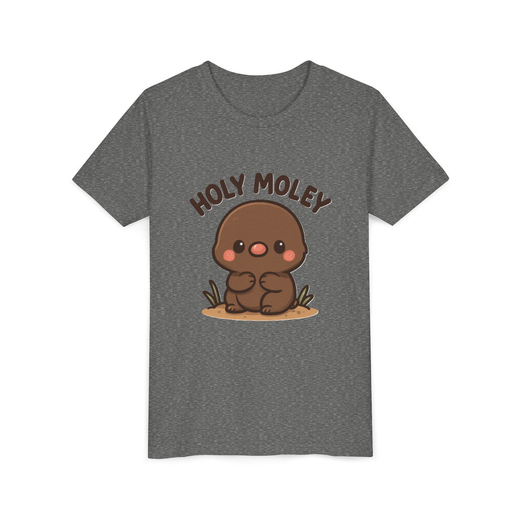 Holy Moley Kids Tee — Cute Cartoon Mole Youth Short Sleeve Shirt