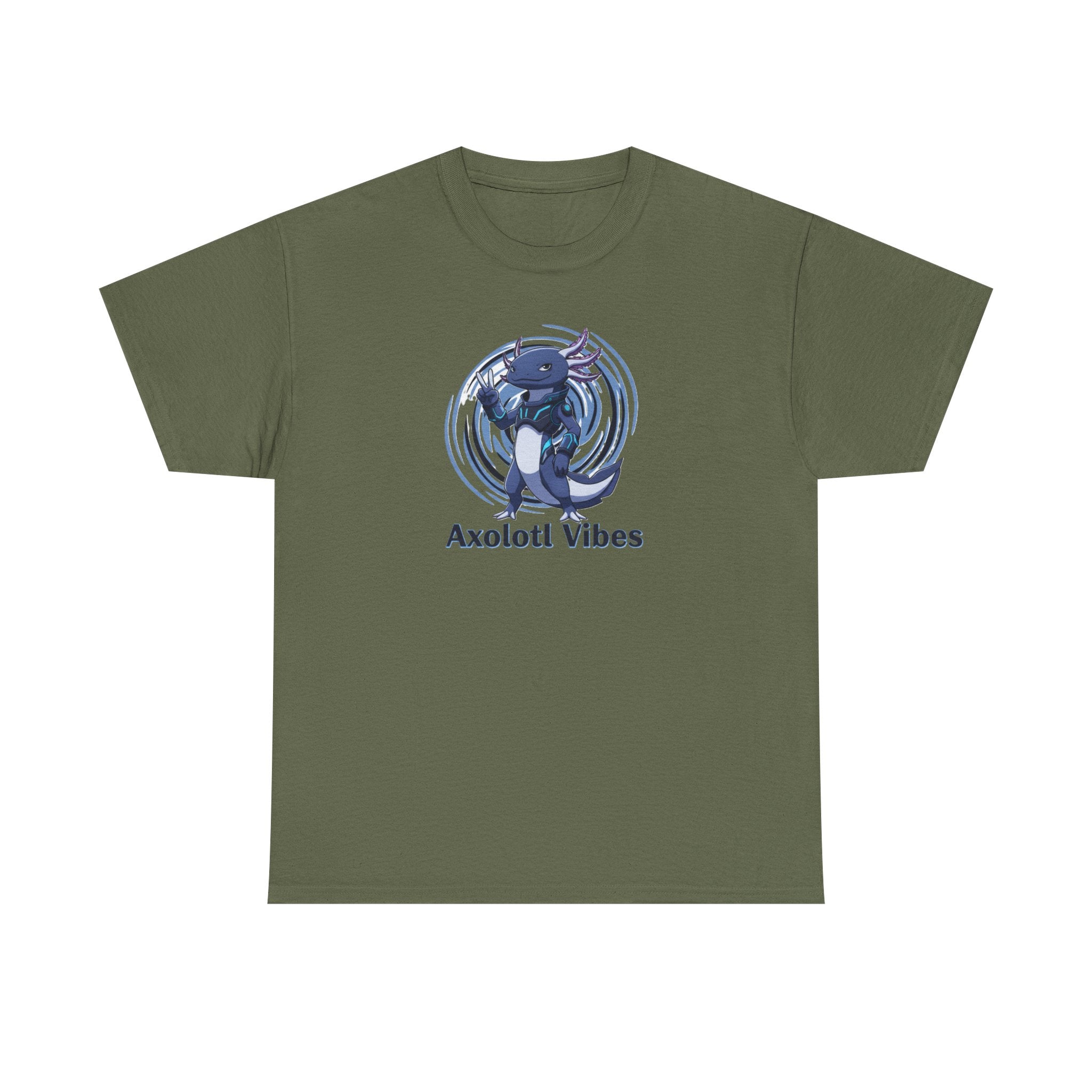 Axolotl Vibes T-Shirt — Cool Blue Axolotl Graphic Tee - Adult