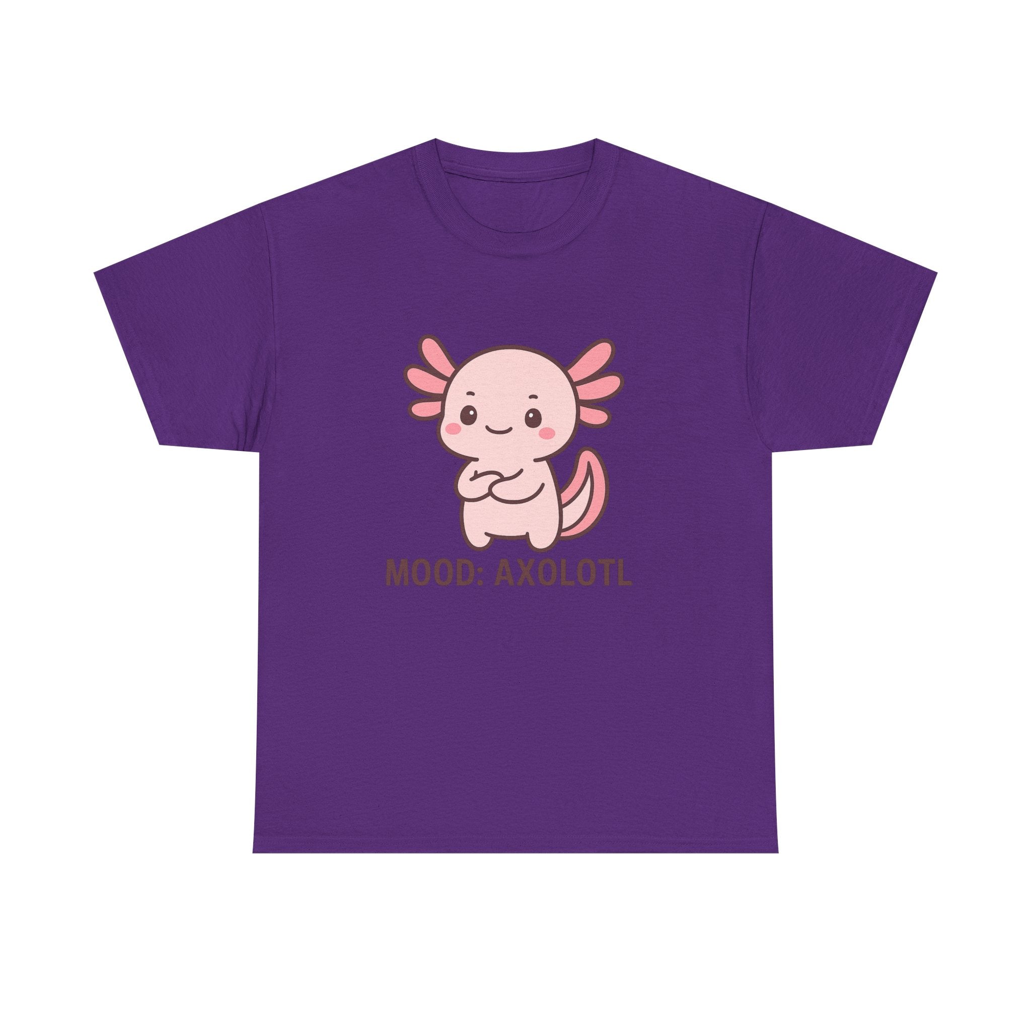 Axolotl Mood Tee — Cute Pink Axolotl Salamander Graphic T-Shirt - Adult