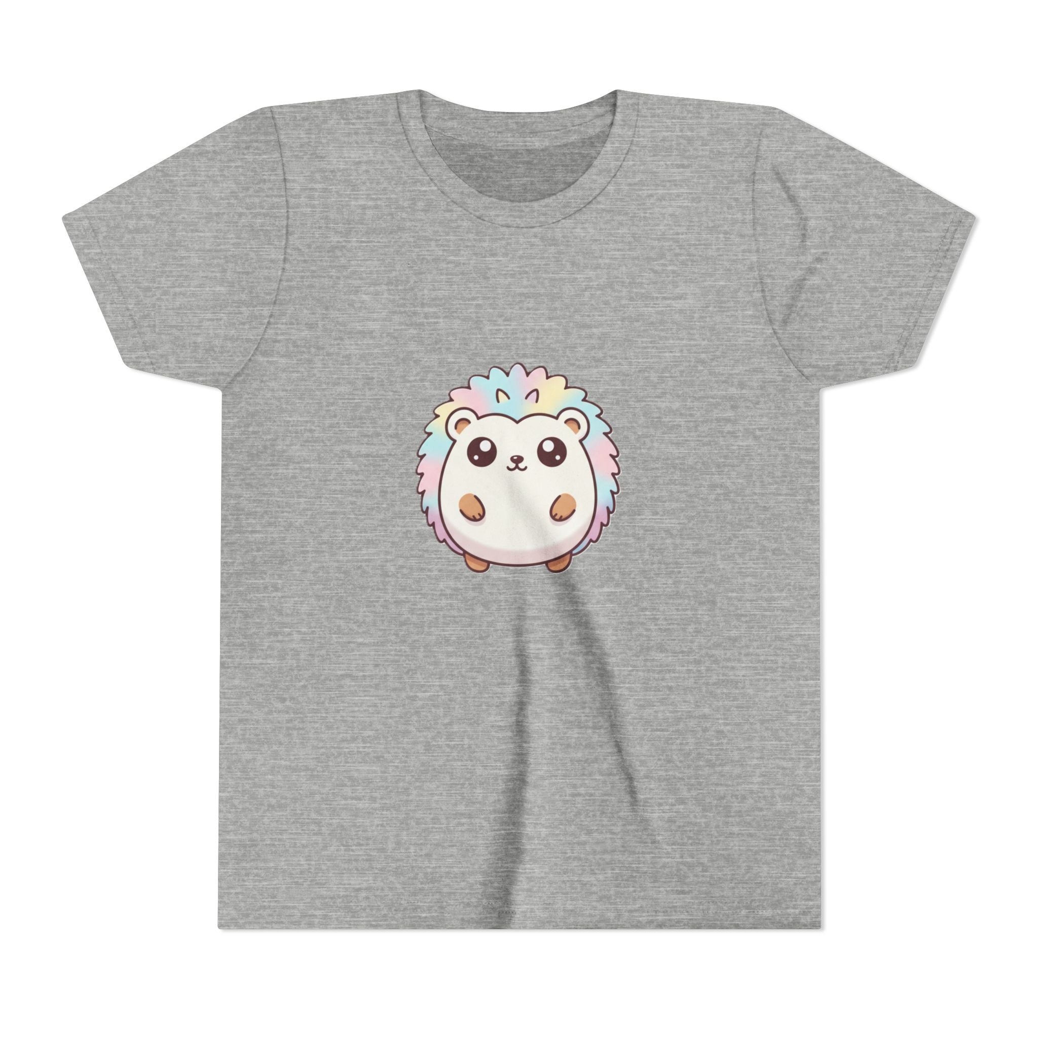 Kids Rainbow Hedgehog T‑Shirt — Cute Pastel Animal Youth Tee