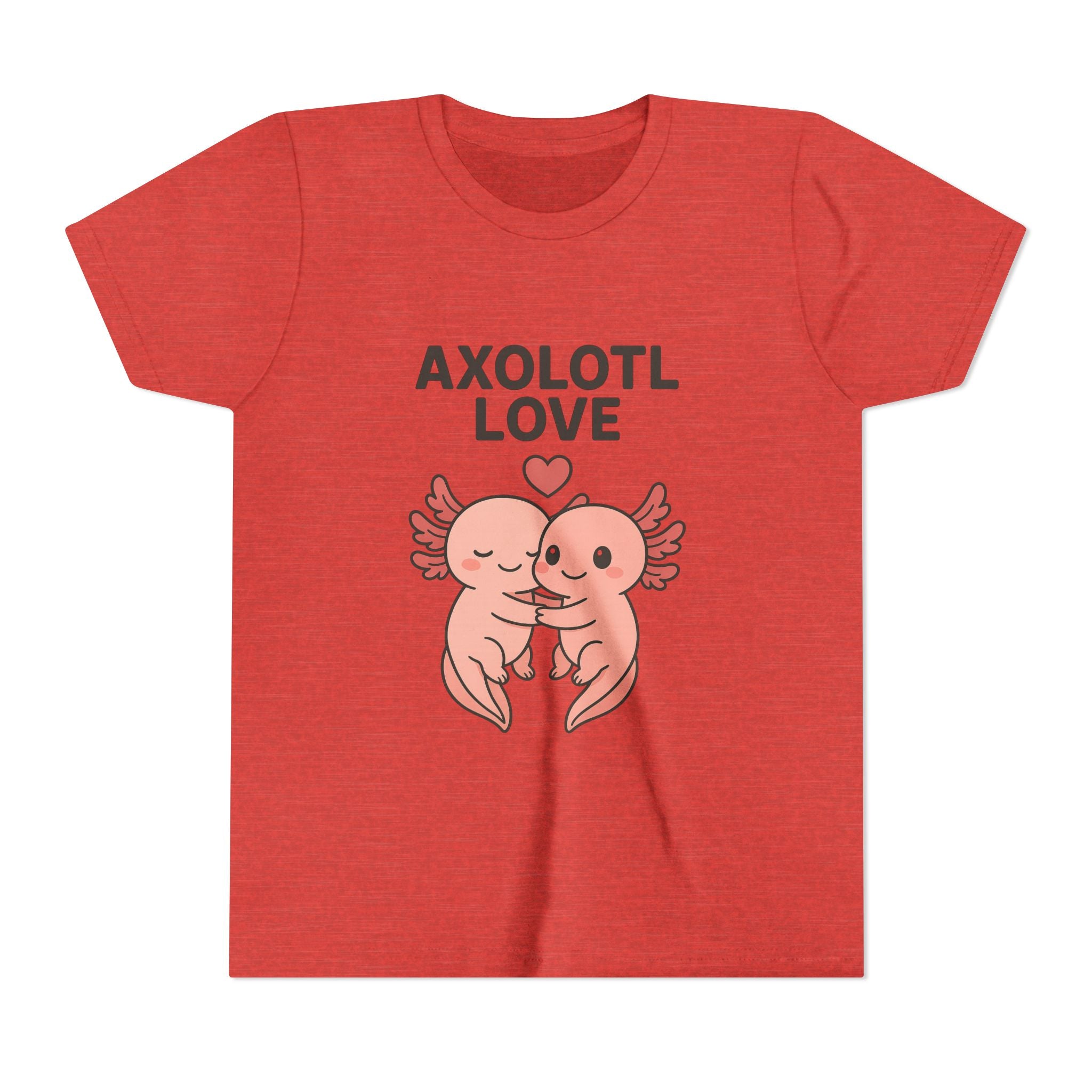 Axolotl Love Youth Tee – Cute Hugging Axolotl Salamander Kids Shirt - Kids